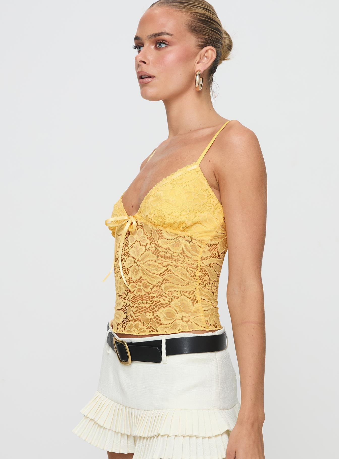 Manski Lace Top Yellow - Image 4