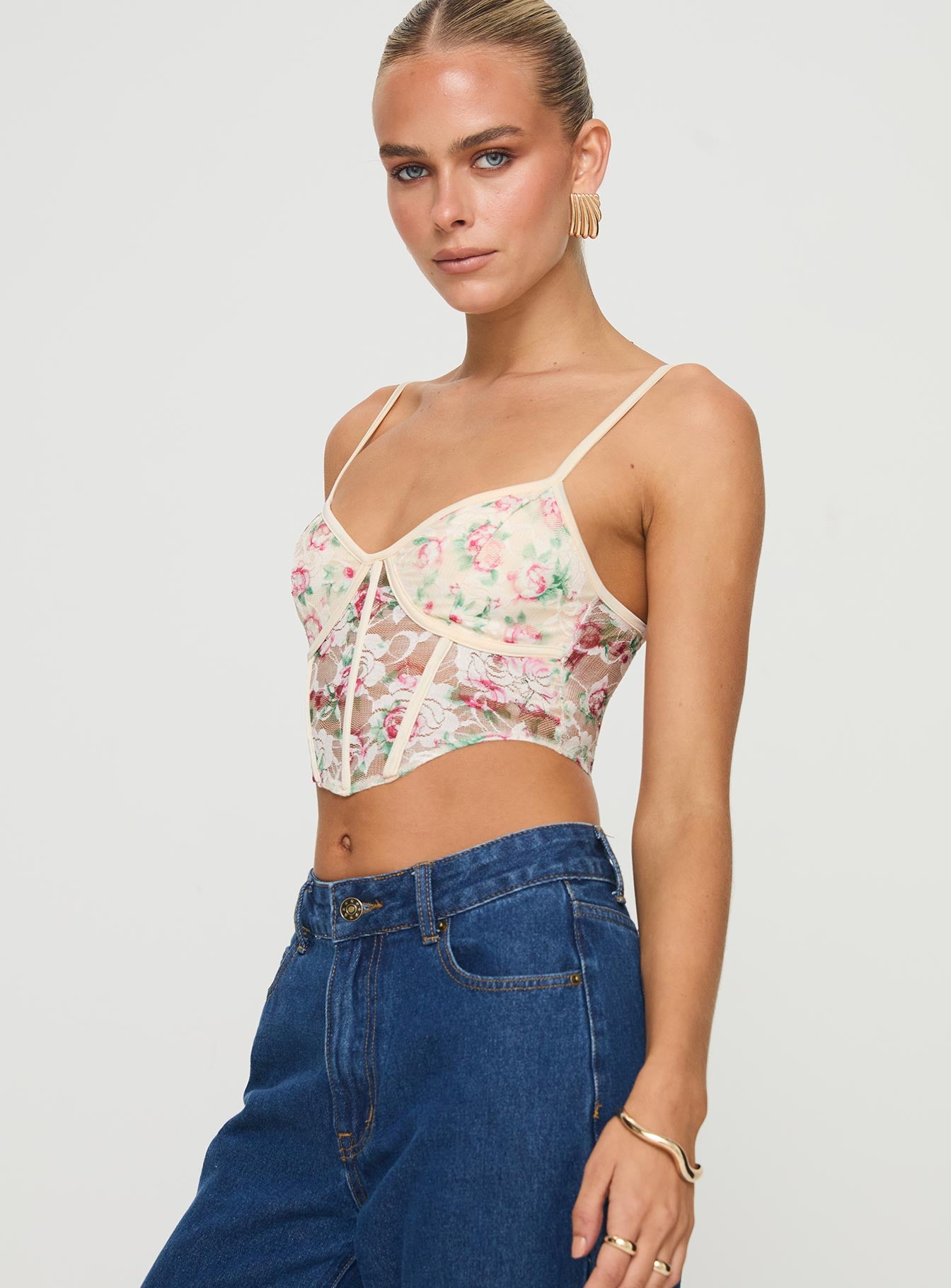 Romania Top Cream / Floral - Image 4