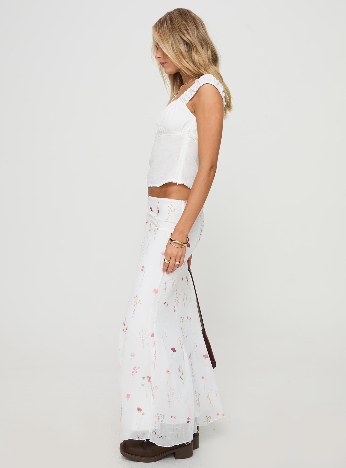 Breezewood Maxi Skirt White - Image 4