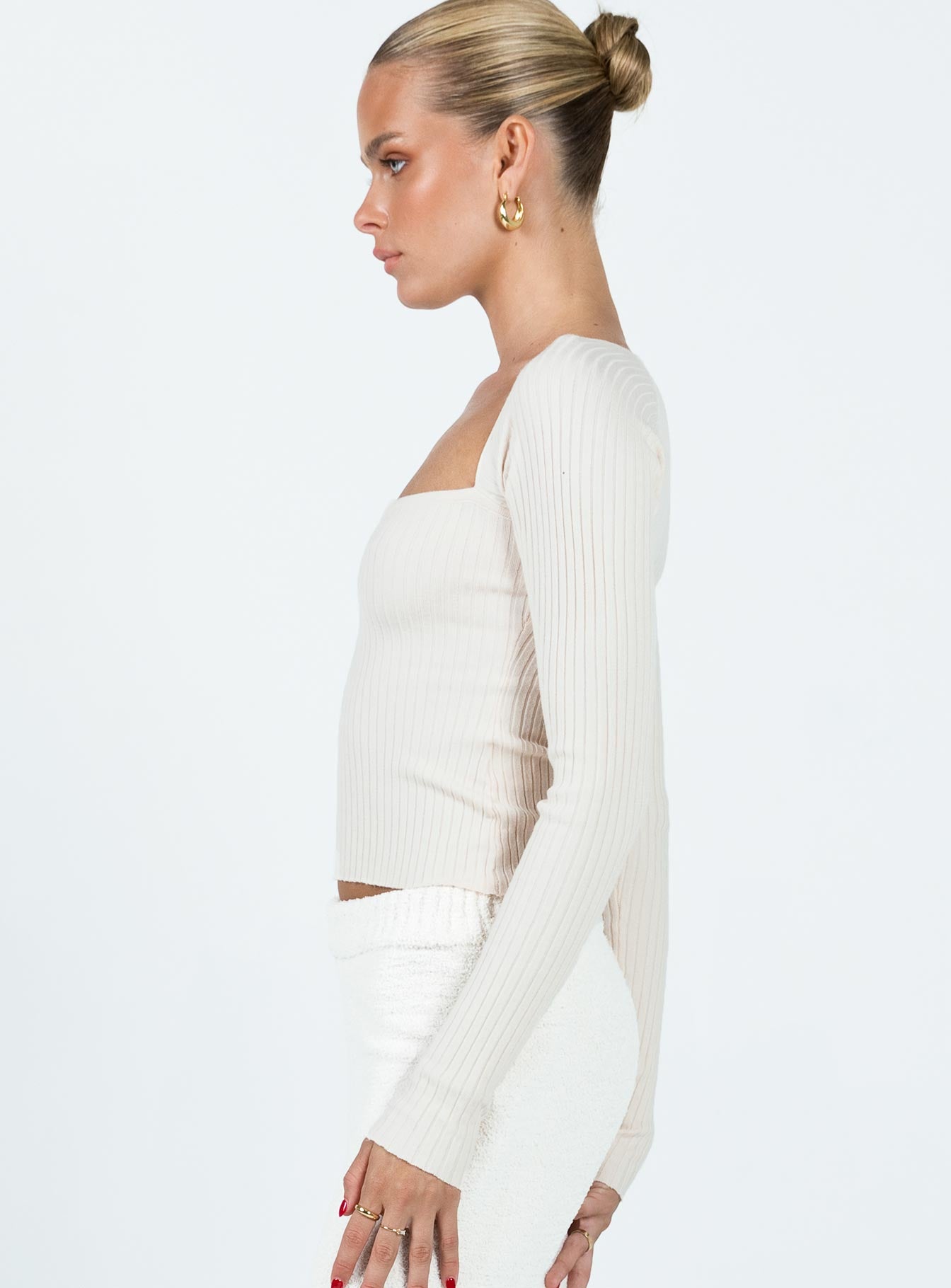 Mavins Long Sleeve Top Beige - Image 4