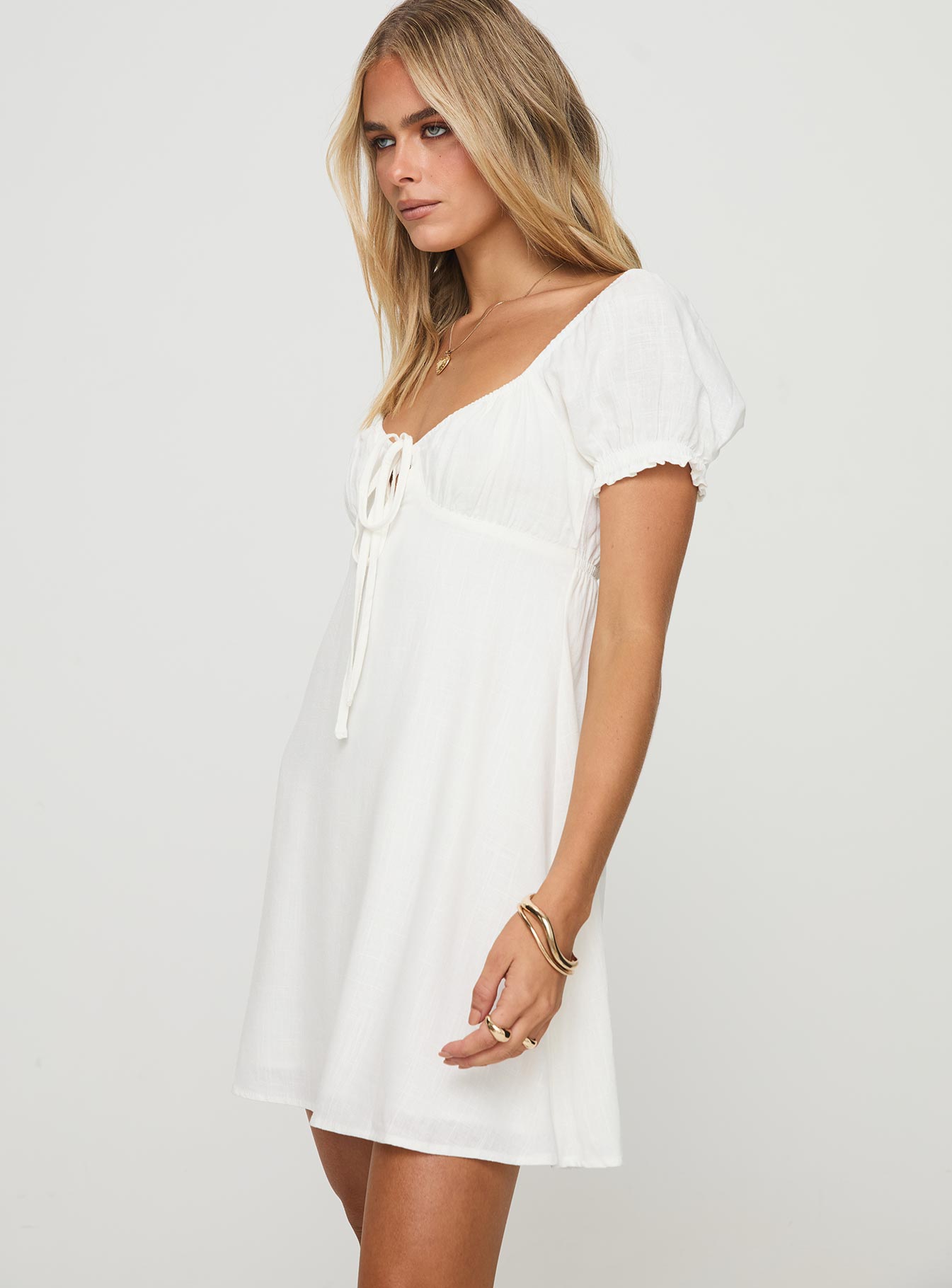 Jadia Mini Dress White - Image 4
