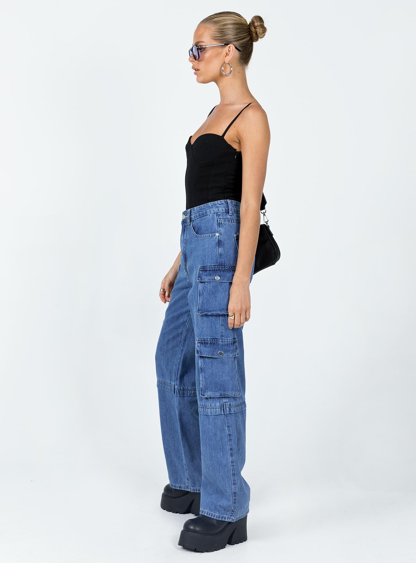 Darla Cargo Denim Jeans - Image 4