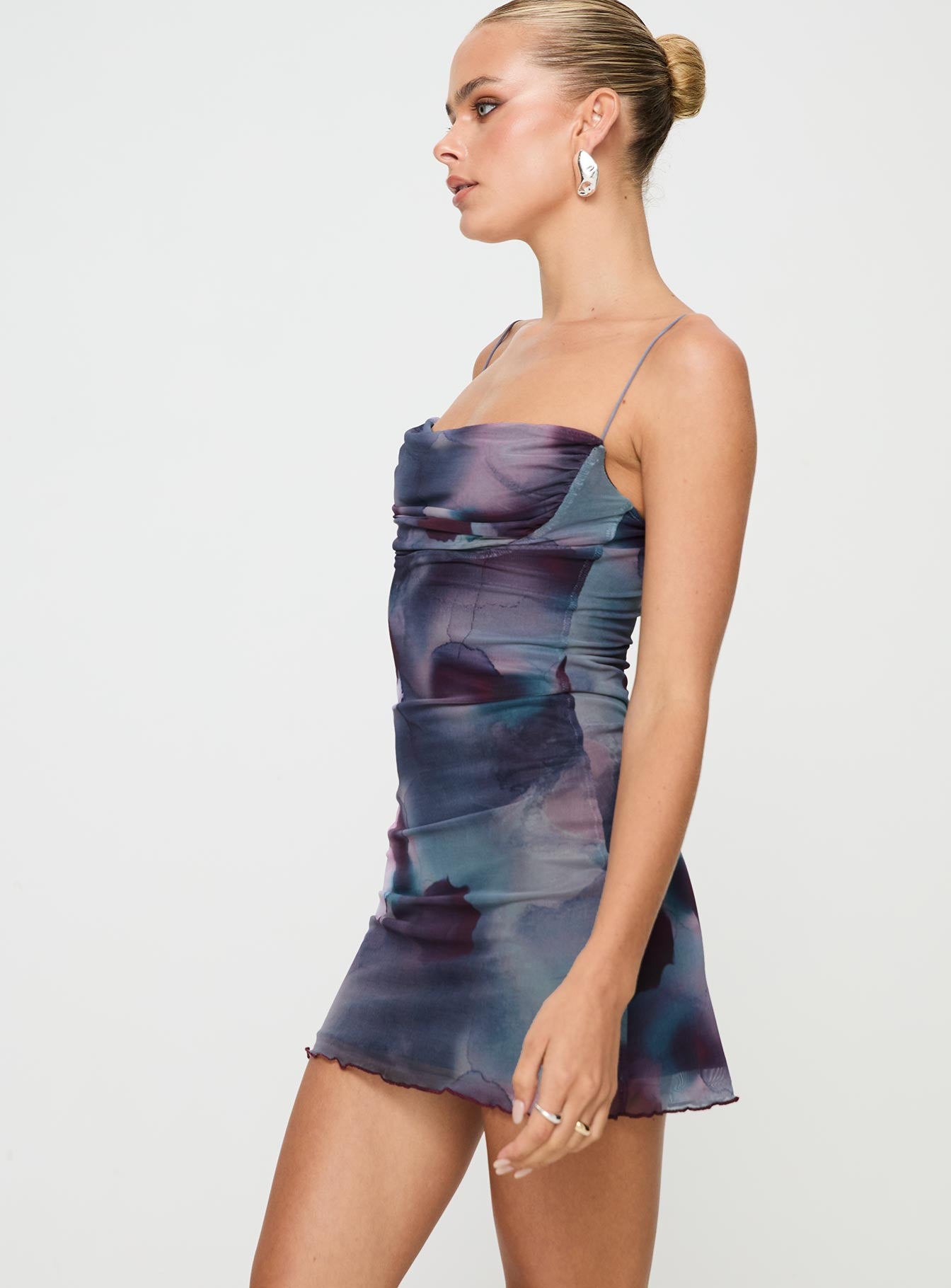 Sugar Mini Dress Purple Multi - Image 4