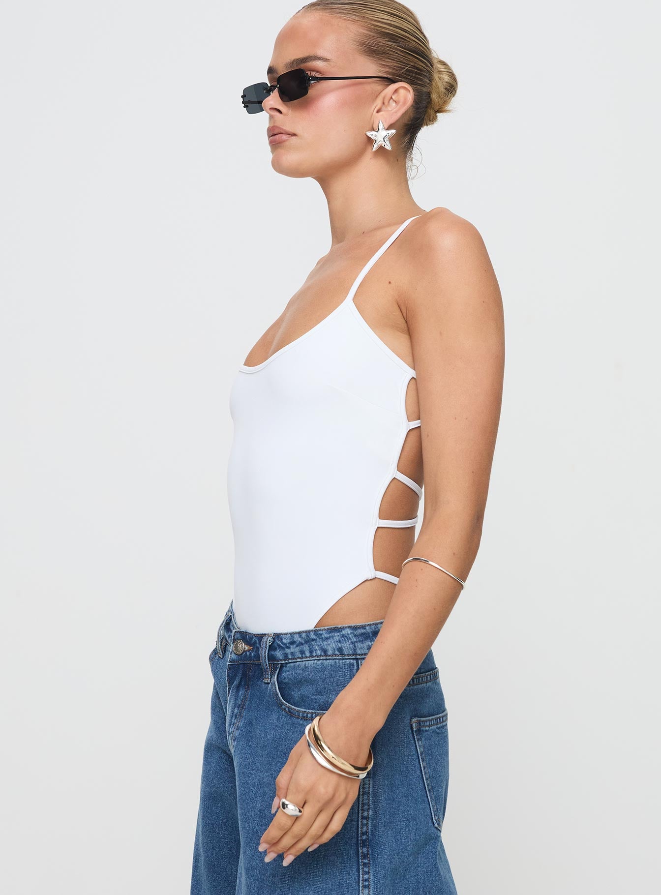 All Tied Up Bodysuit White Tall - Image 5