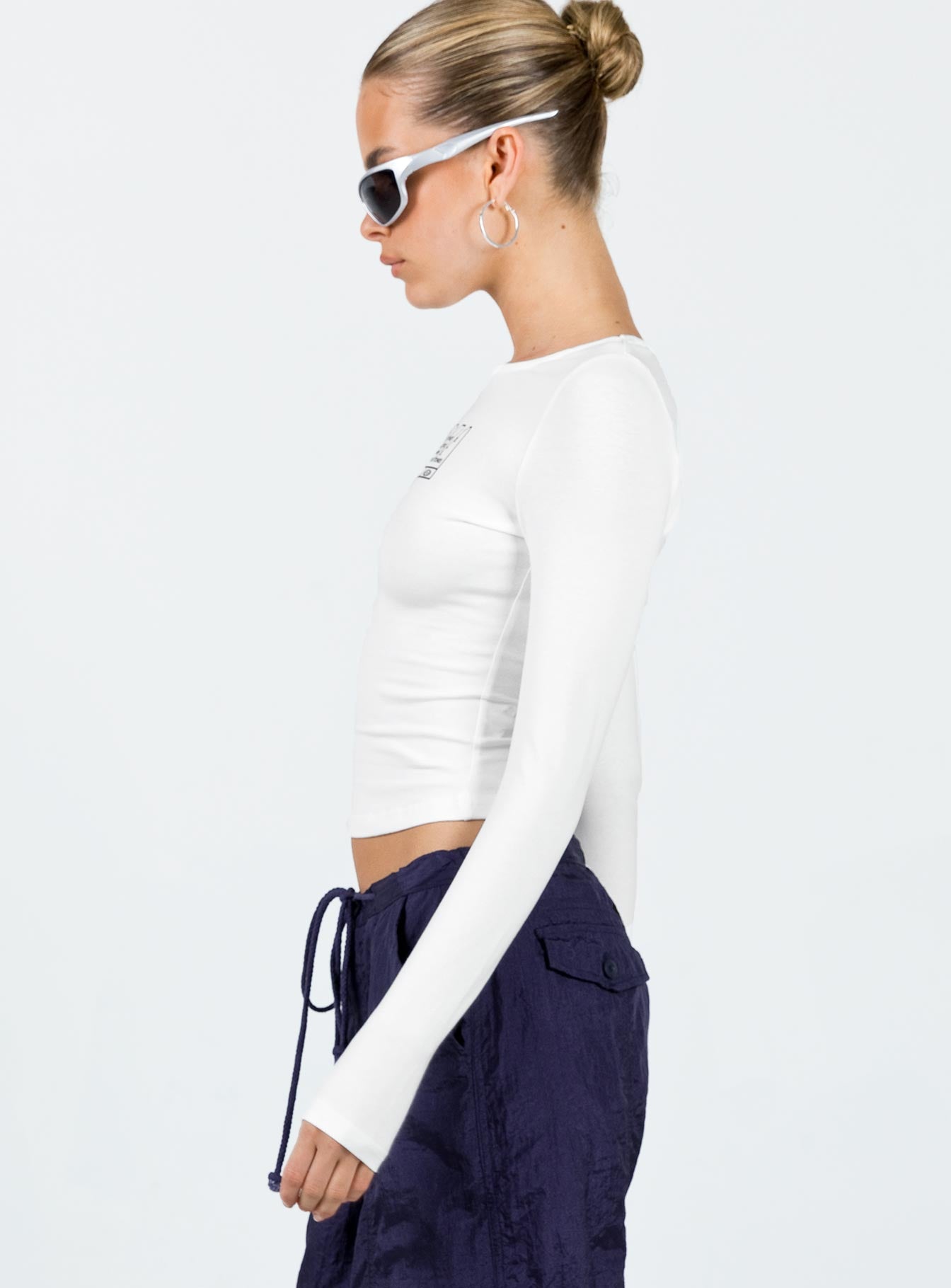 Horror Night Long Sleeve Top White - Image 5