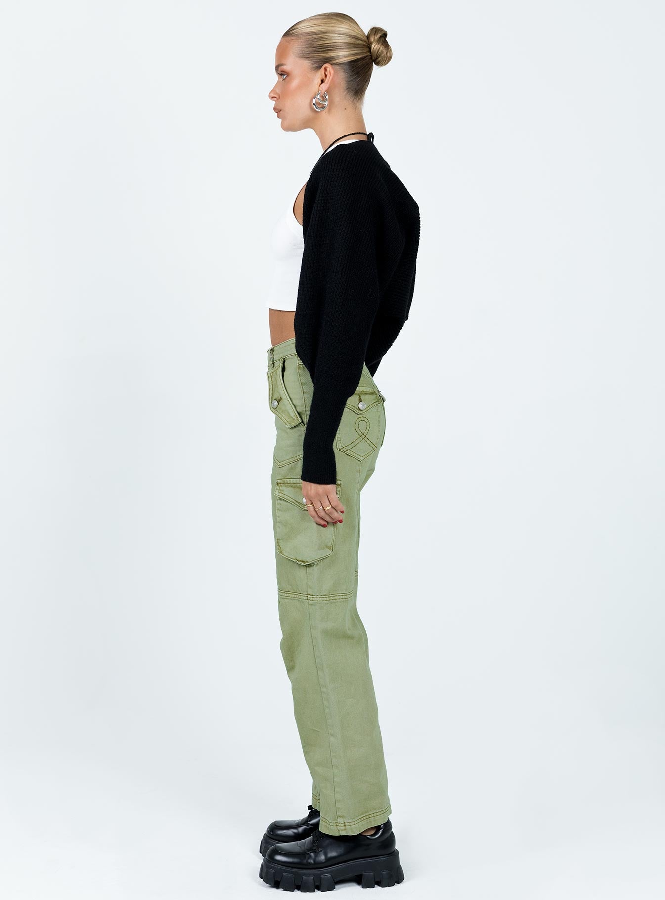 Oswell Cargo Pants Green - Image 4
