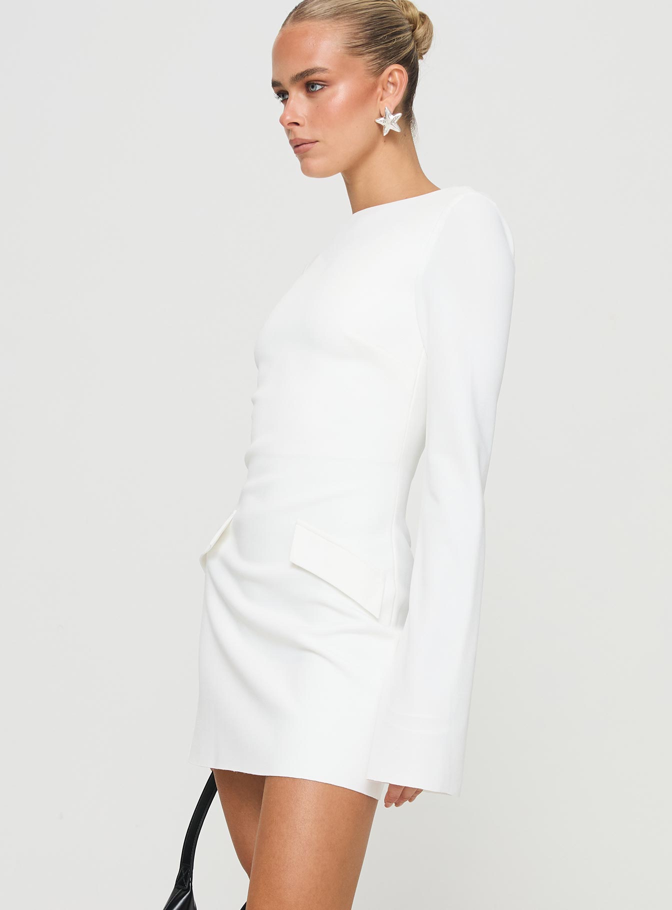 Carters Long Sleeve Mini Dress White Petite - Image 4