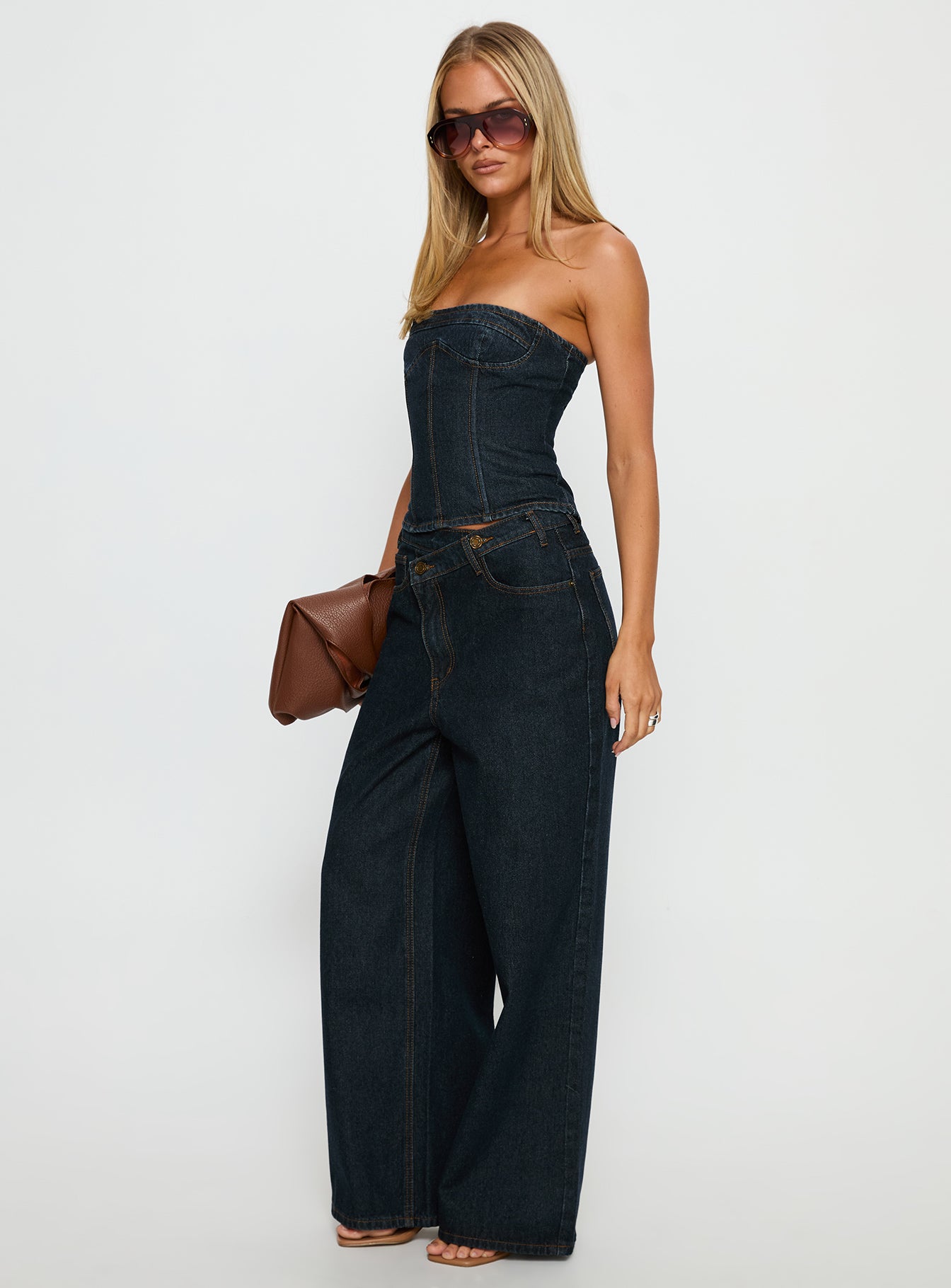 Blue Crush Low Rise Wide Leg Jeans Indigo - Image 5