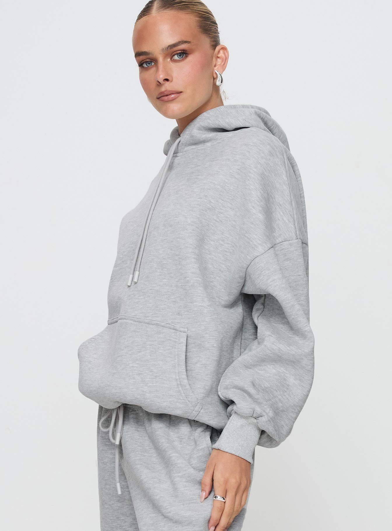 Dream Fleece Classic Hoodie Grey Marle - Image 4
