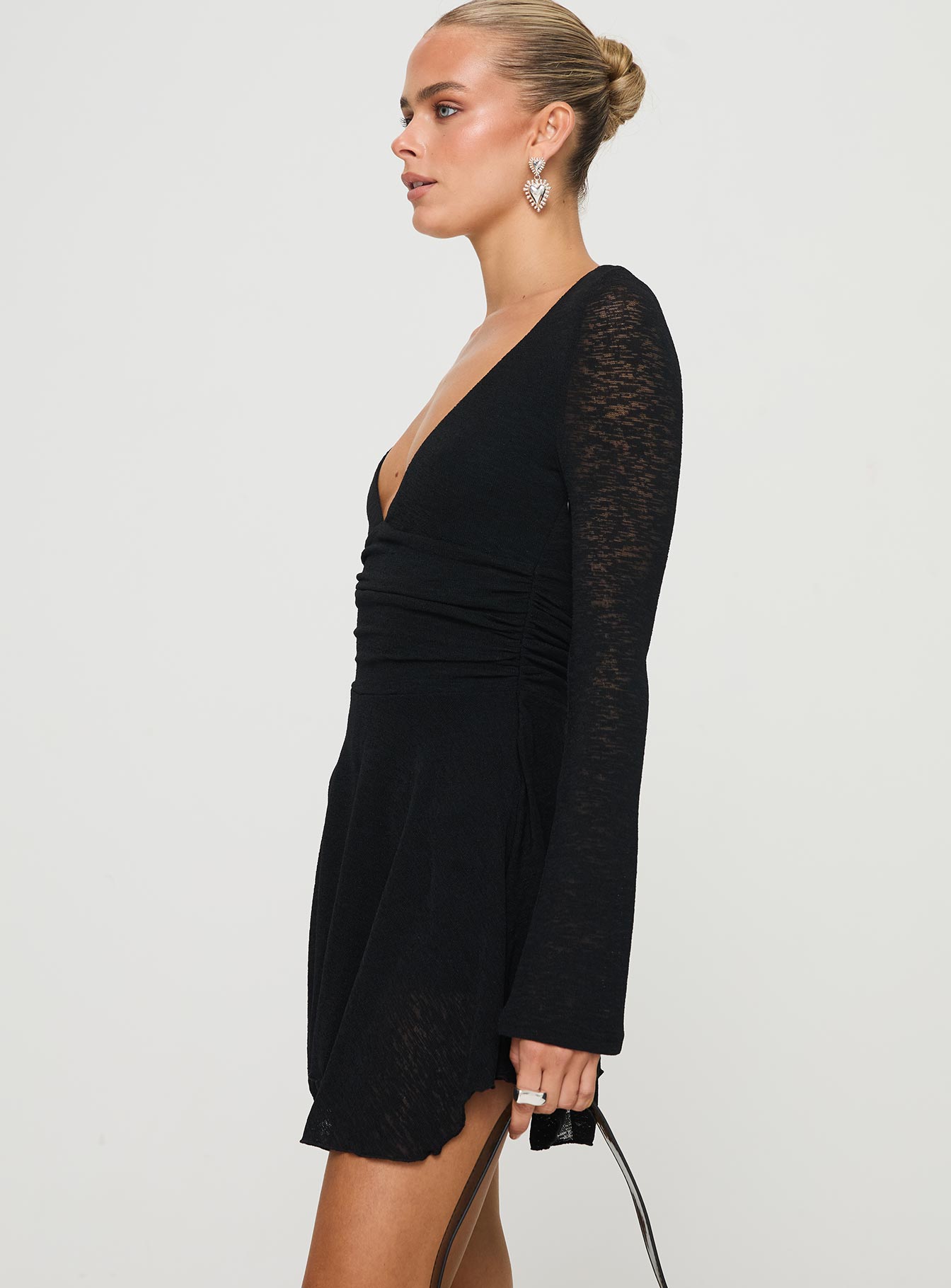 Nautia Long Sleeve Romper Black - Image 4