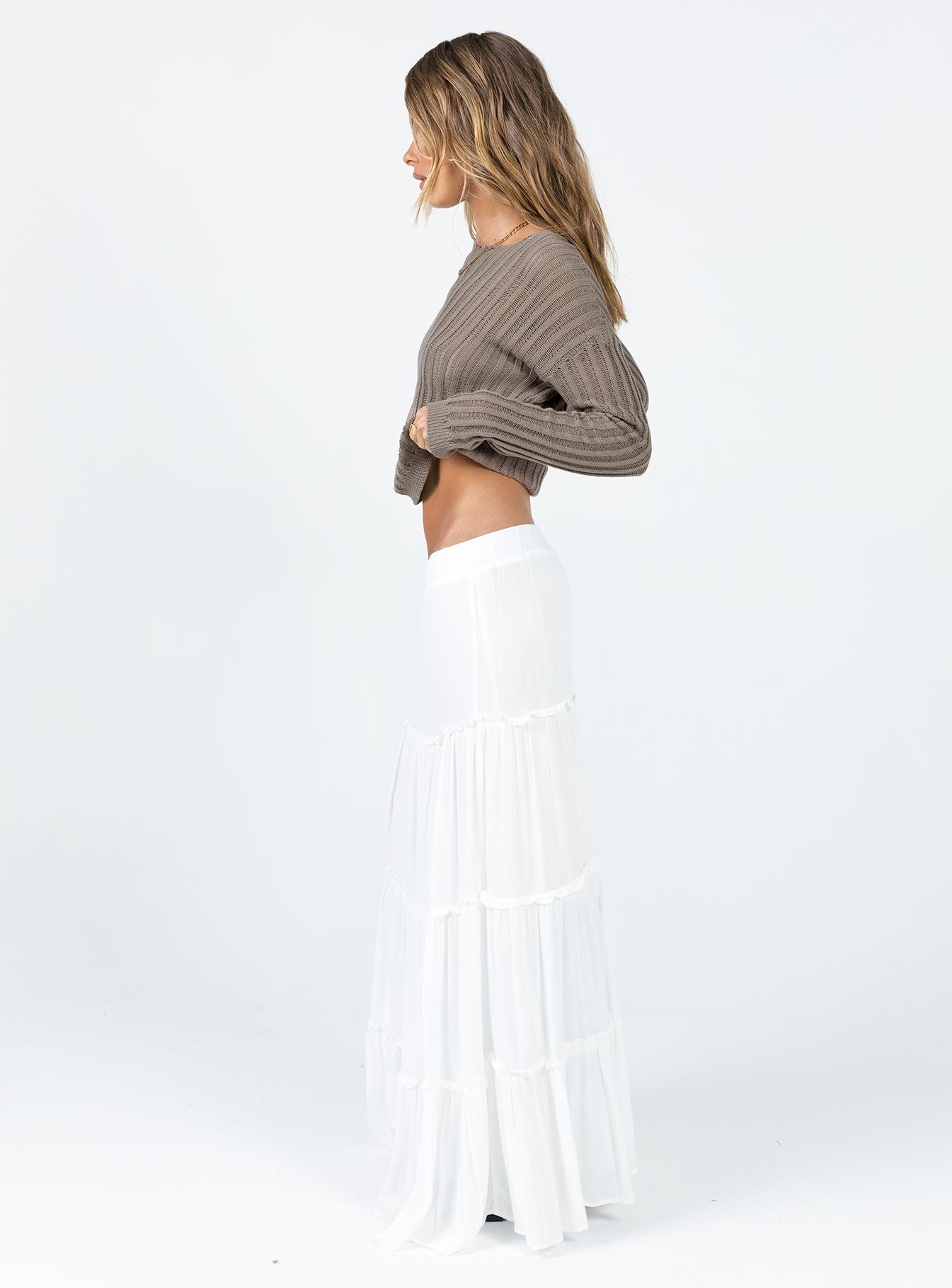 Miriah Maxi Skirt White Petite - Image 3