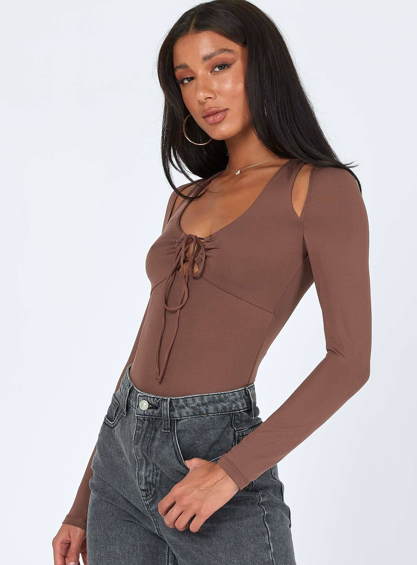 Valentina Bodysuit Brown - Image 3