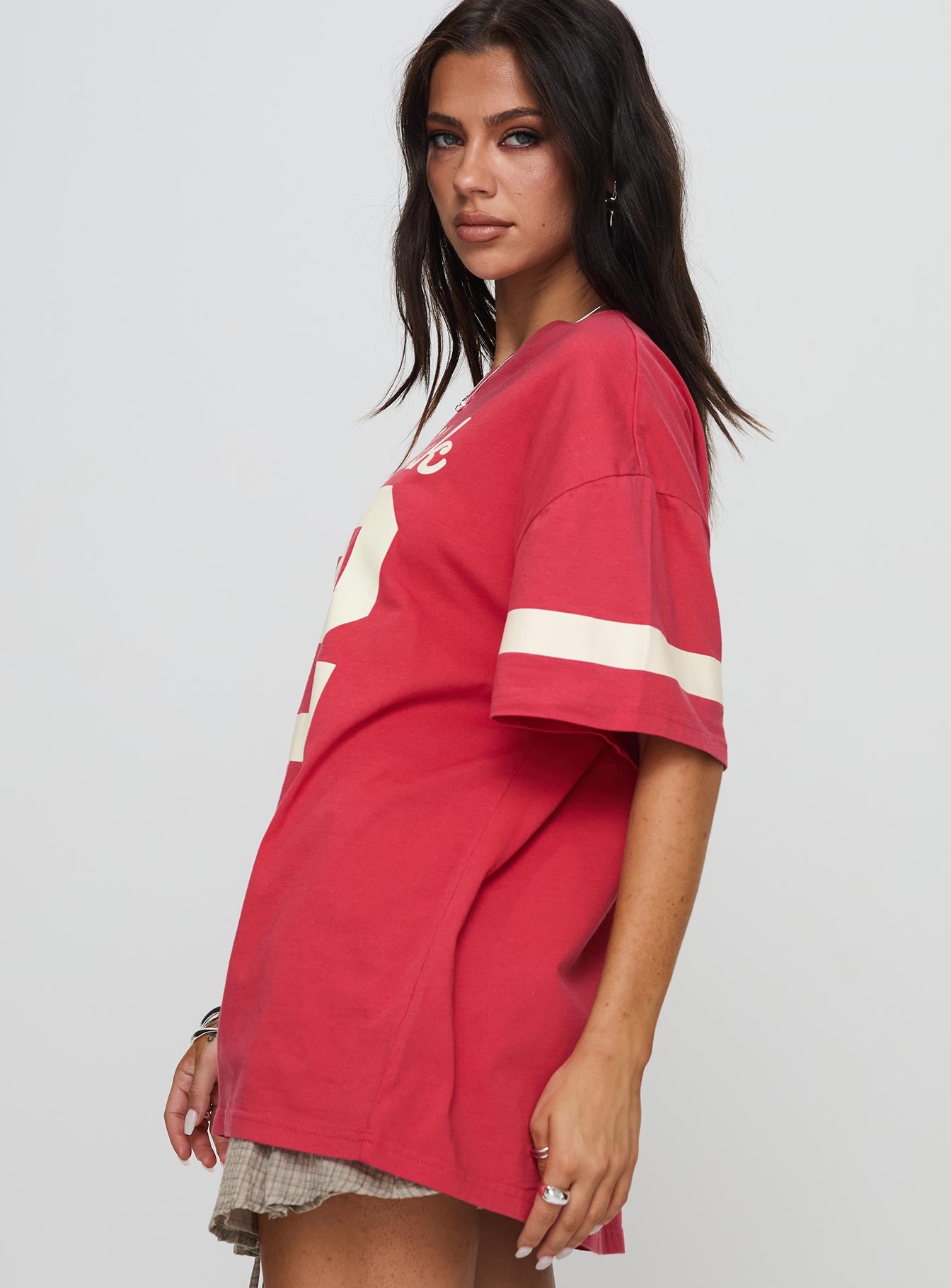 New York 95 Oversized Tee Red - Image 4