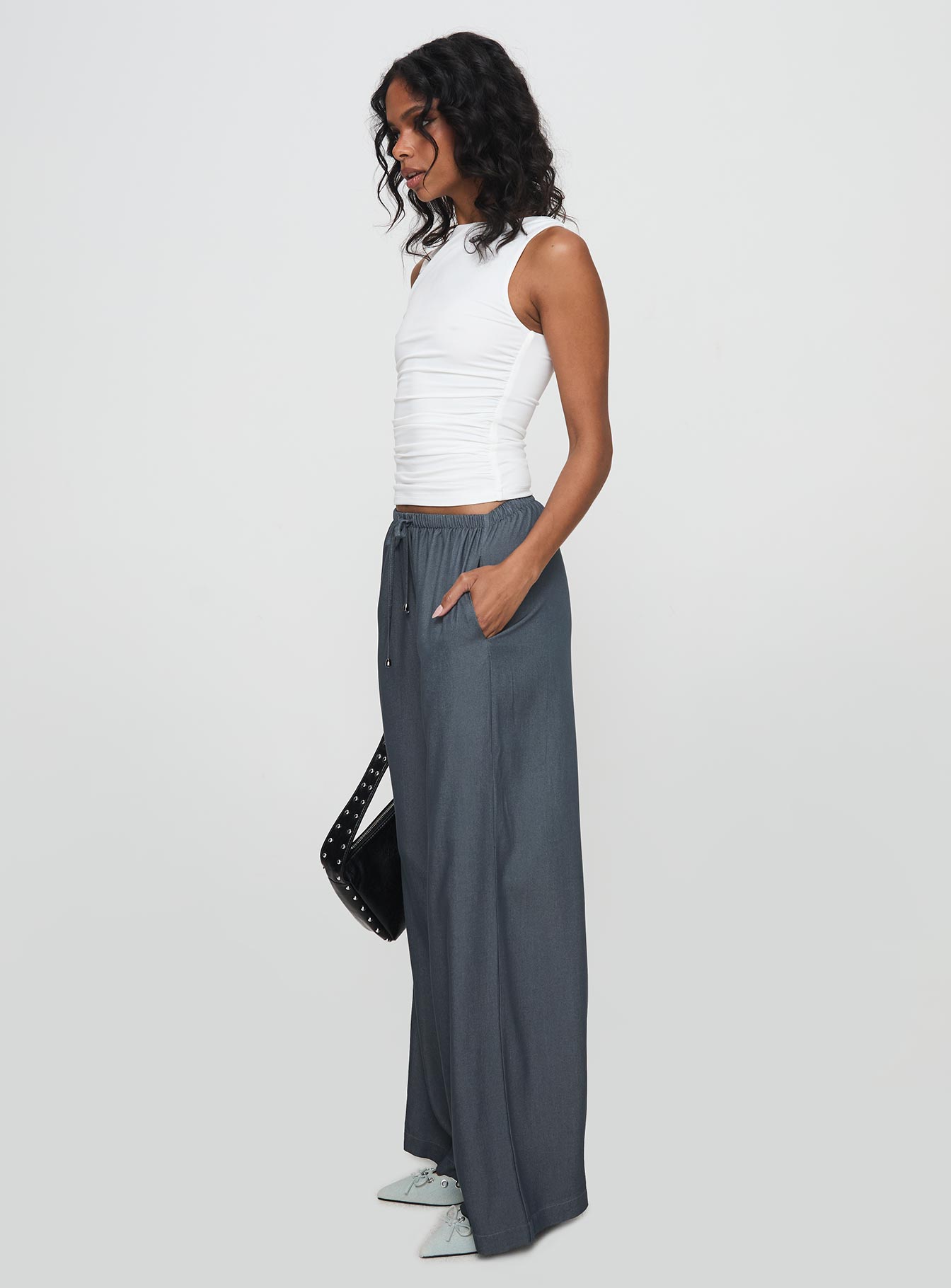Tallilah Pants Dark Chambray - Image 4