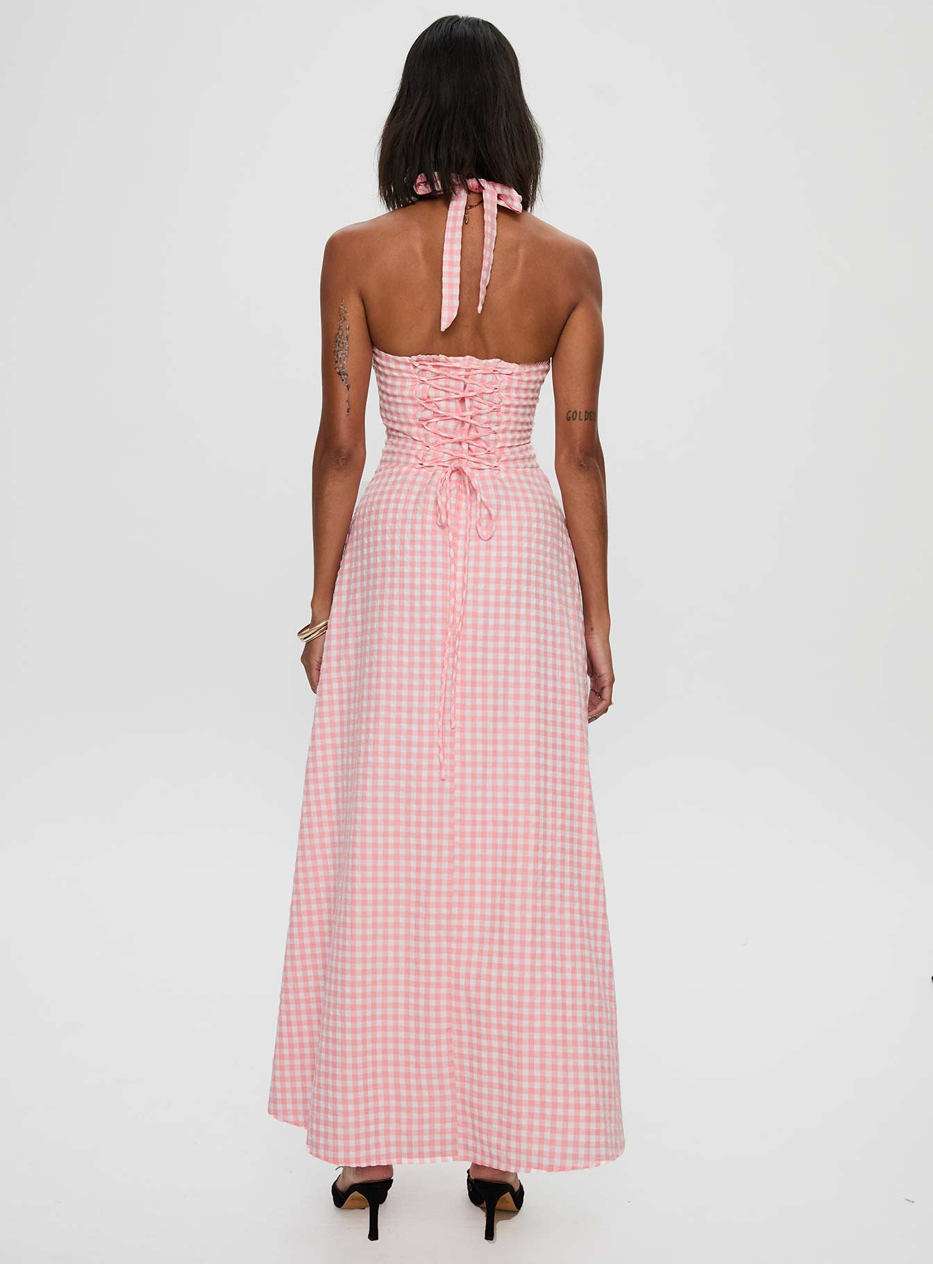 Lucky For You Halter Maxi Dress Multi - Image 4