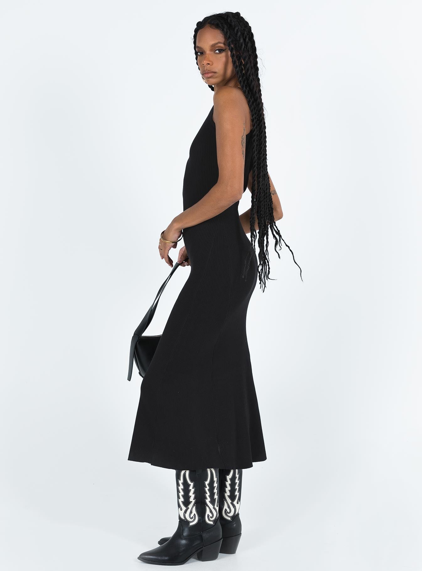 Thalma Midi Dress Black - Image 4