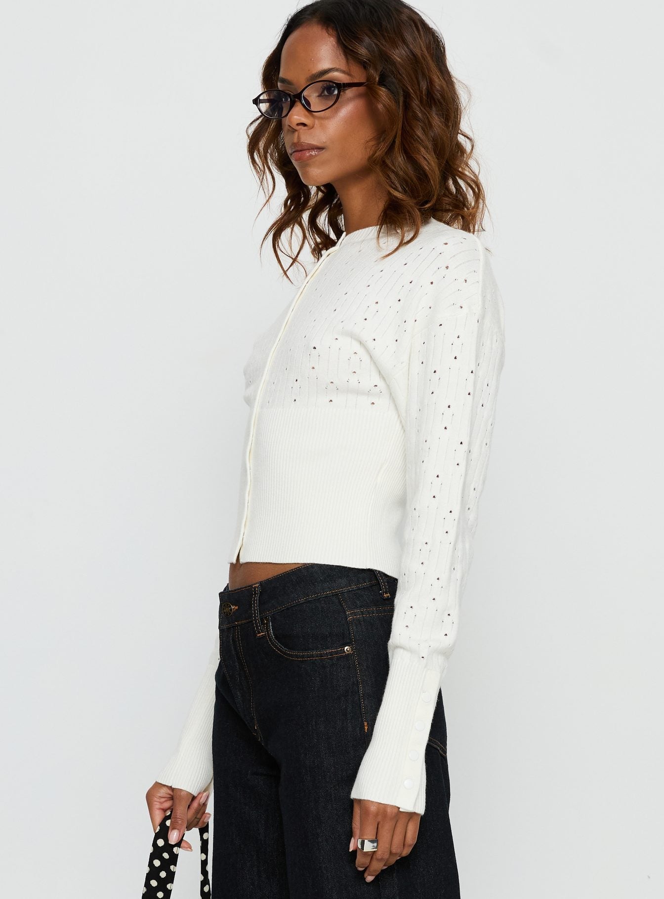 Head In The Clouds Cardigan Cream - Image 4