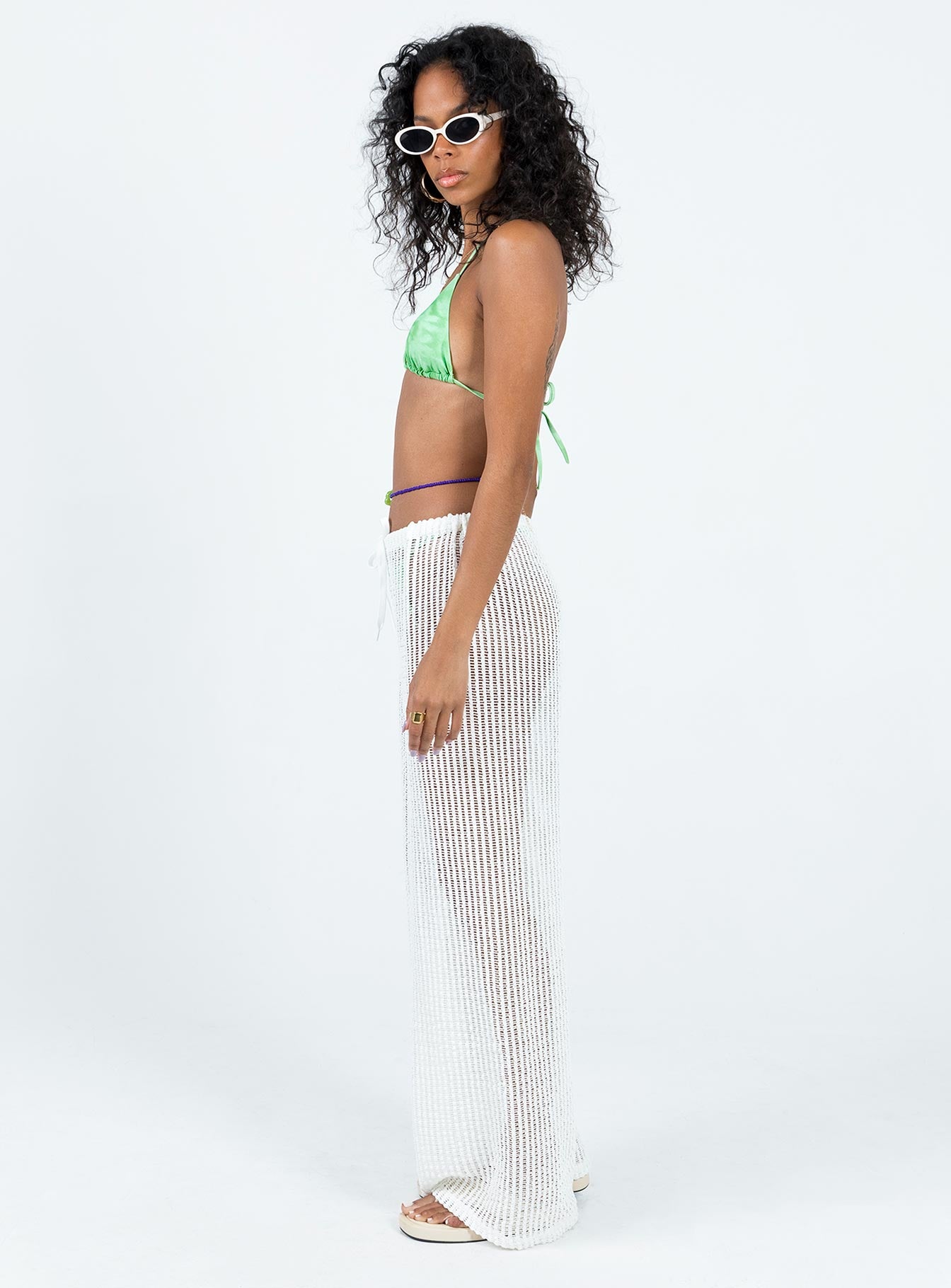 Darcie Knit Pants White - Image 4
