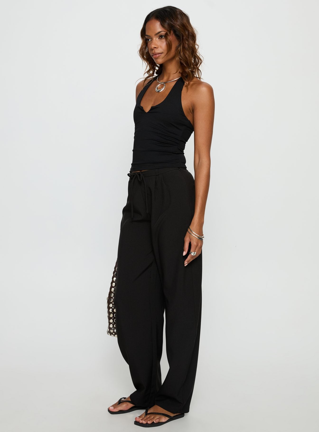 Triffid Barrel Leg Pants Black - Image 4