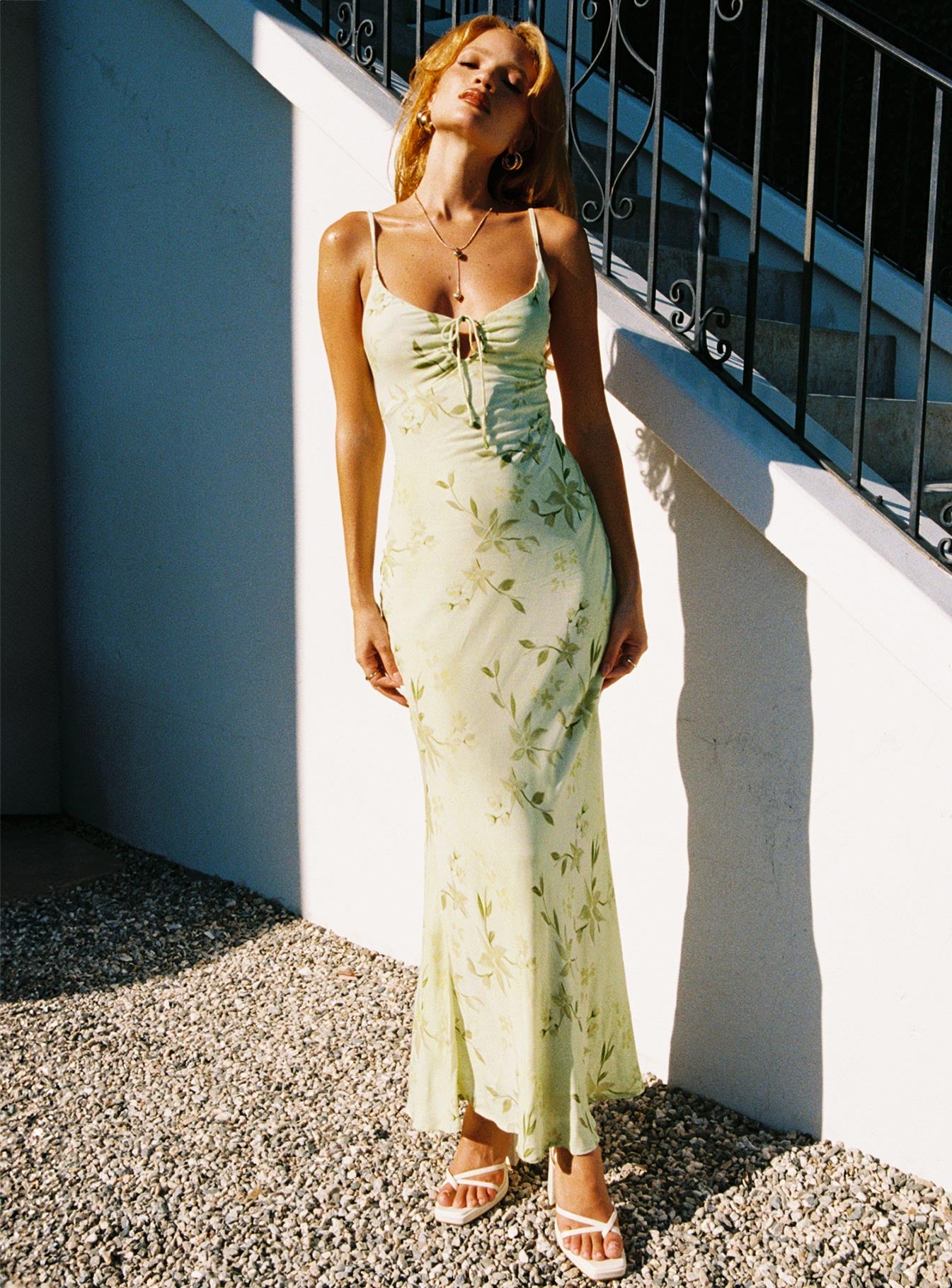 Lauraline Maxi Dress Green / Floral - Image 4
