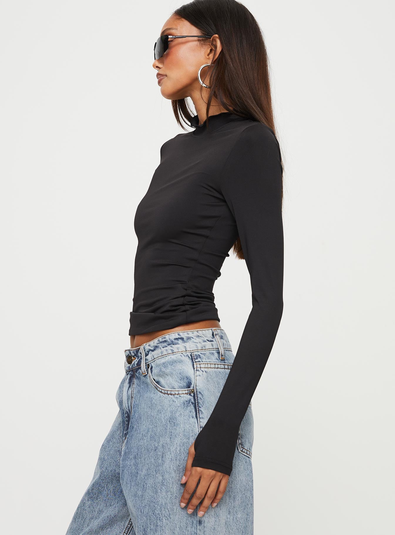 Barrelle Long Sleeve Top Black - Image 3