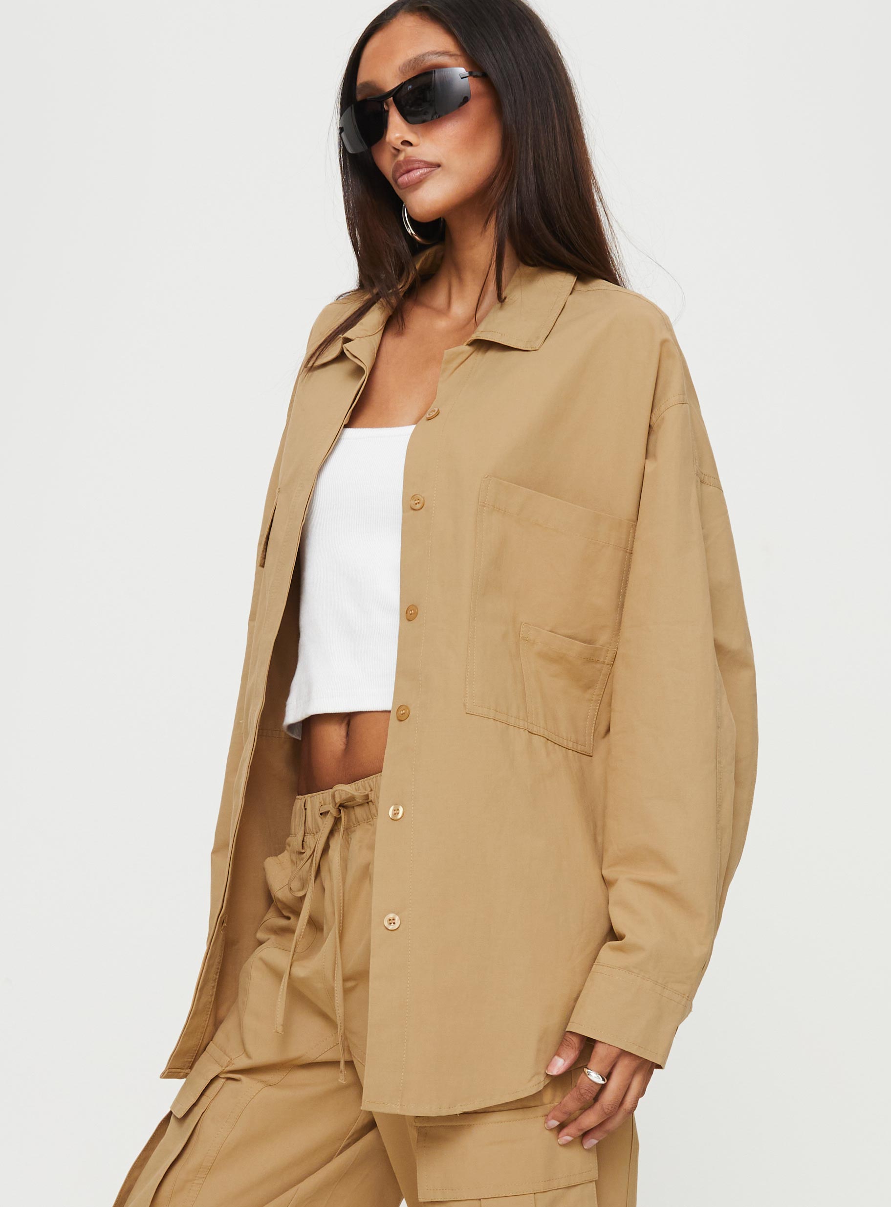 Bilbury Cargo Shacket Caramel - Image 4