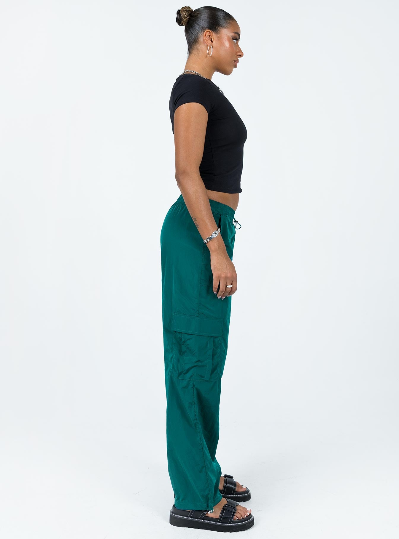 Gama Parachute Pants Teal - Image 3