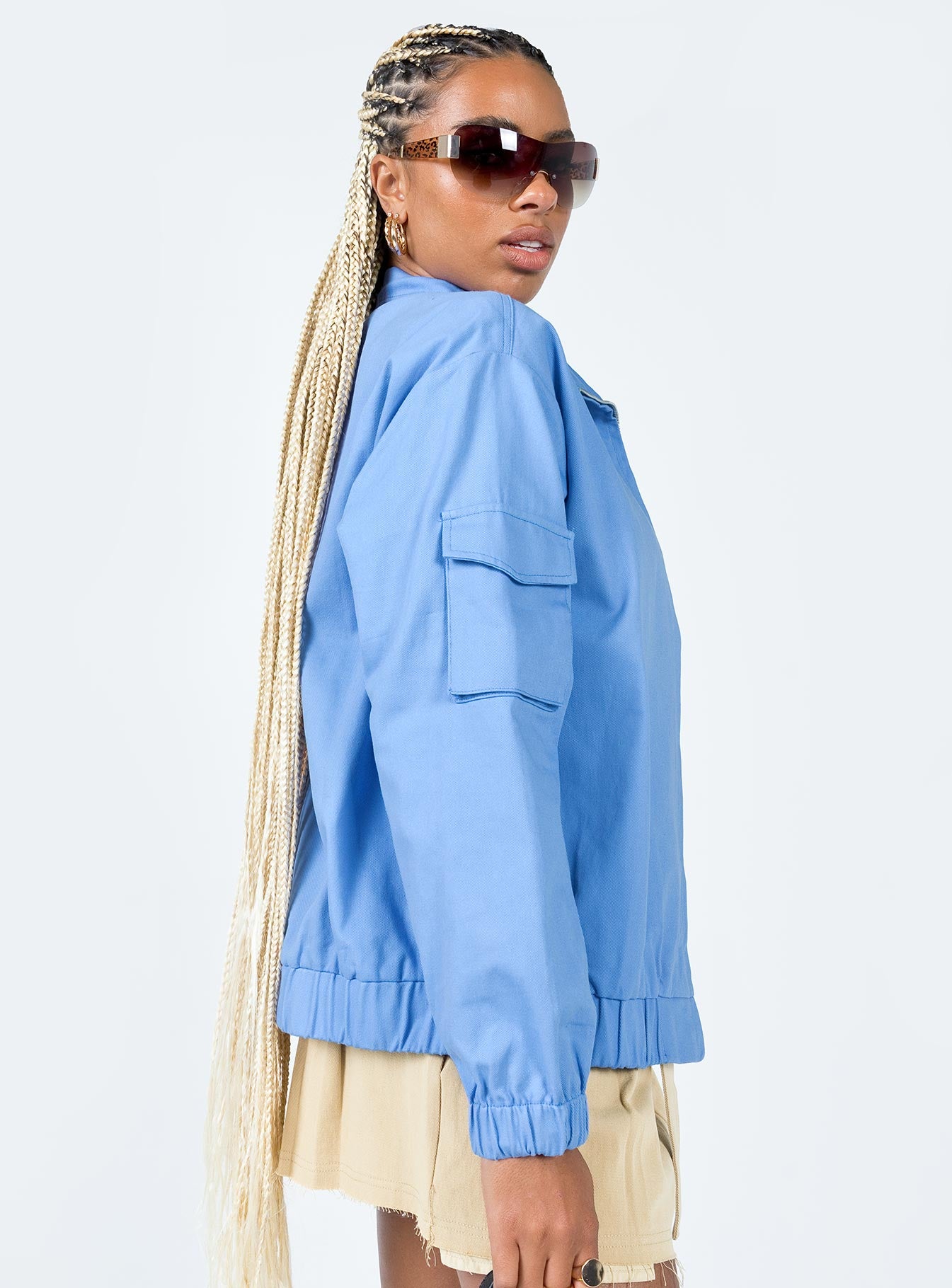 The Eva Bomber Jacket Blue - Image 3