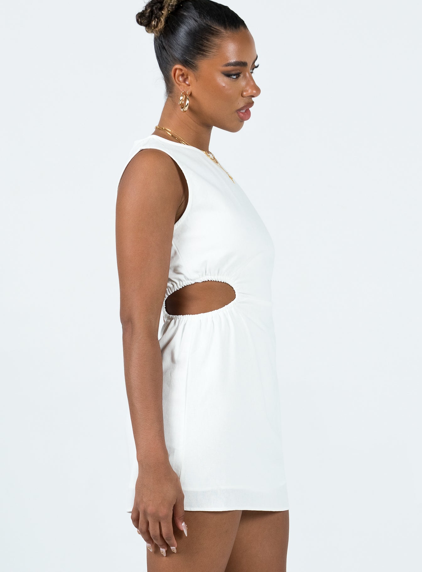 Mayzie Mini Dress White - Image 4