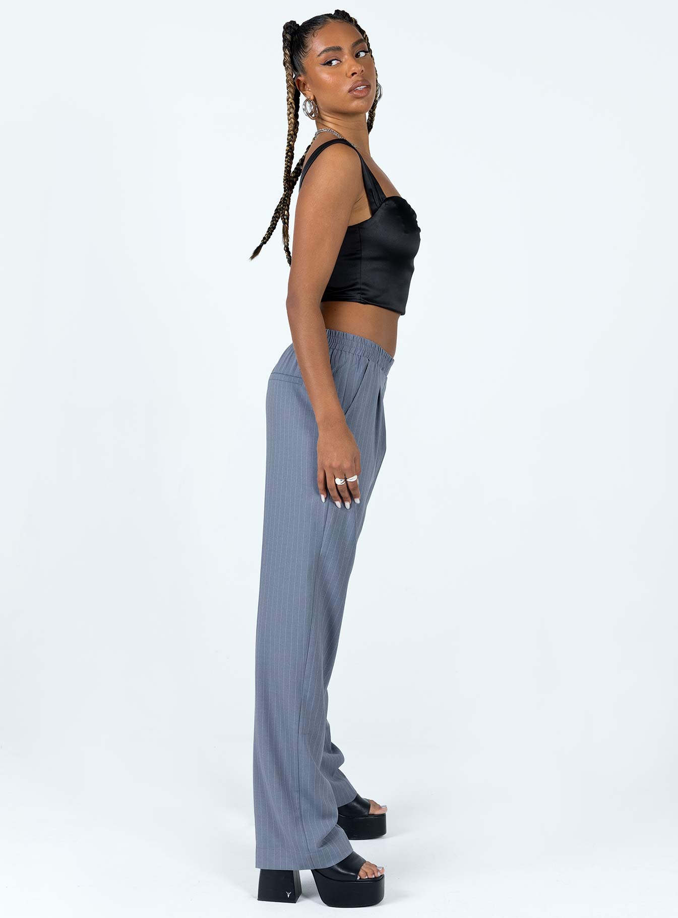 Agyness Pant Slate Pinstripe - Image 3