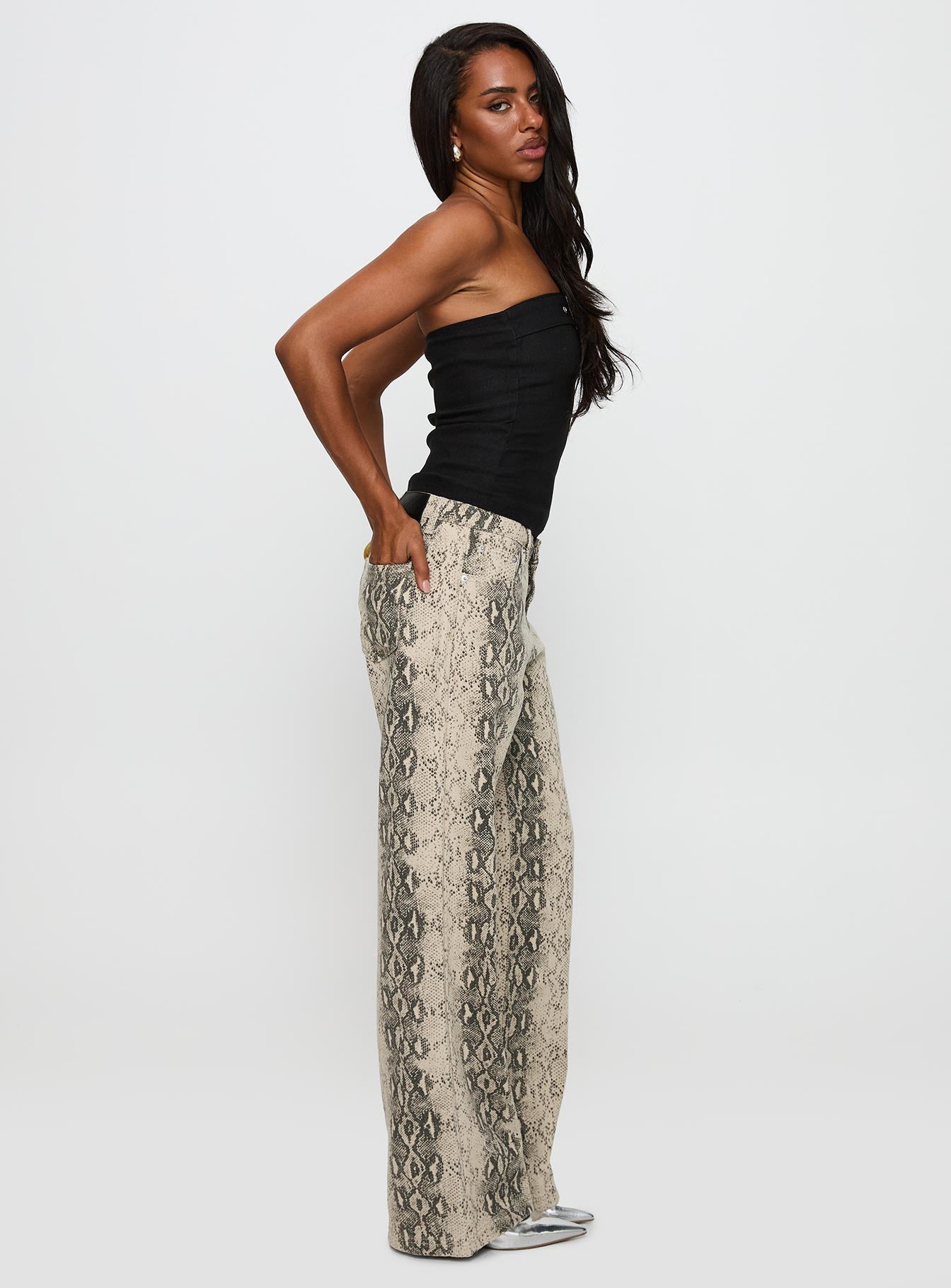 Serpentina Low Rise Straight Leg Jeans Snake - Image 4