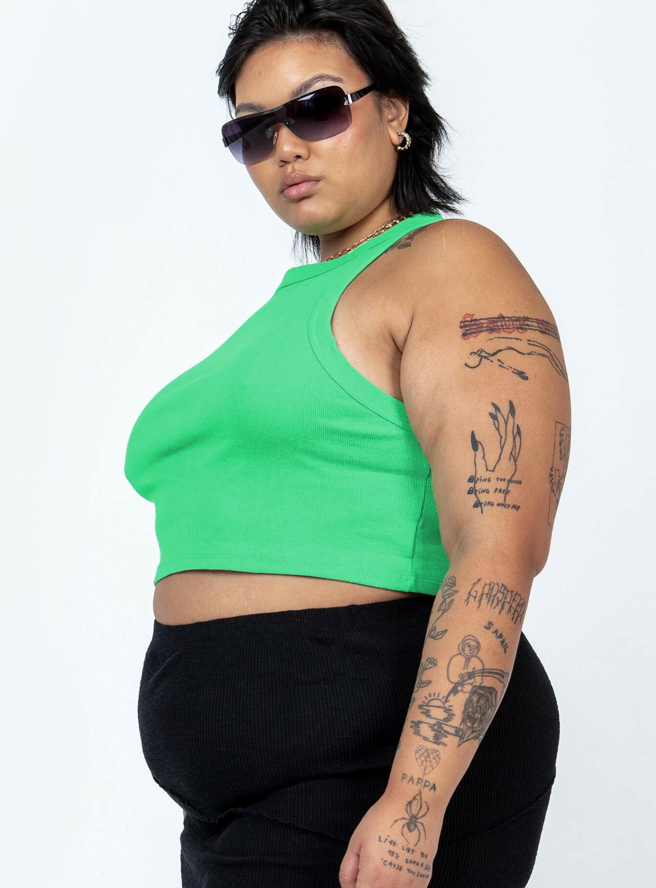 Classic Tank Top Green Curve - Image 4