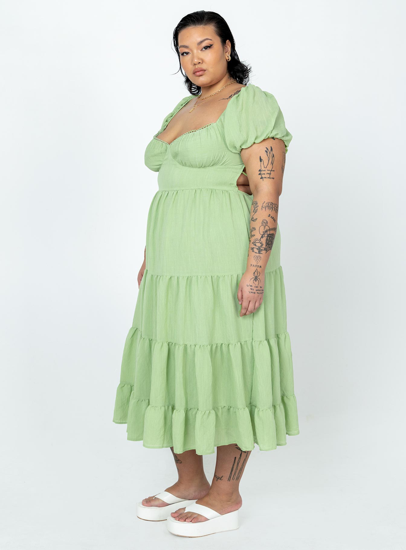 Danny Midi Dress Green Curve - Image 4