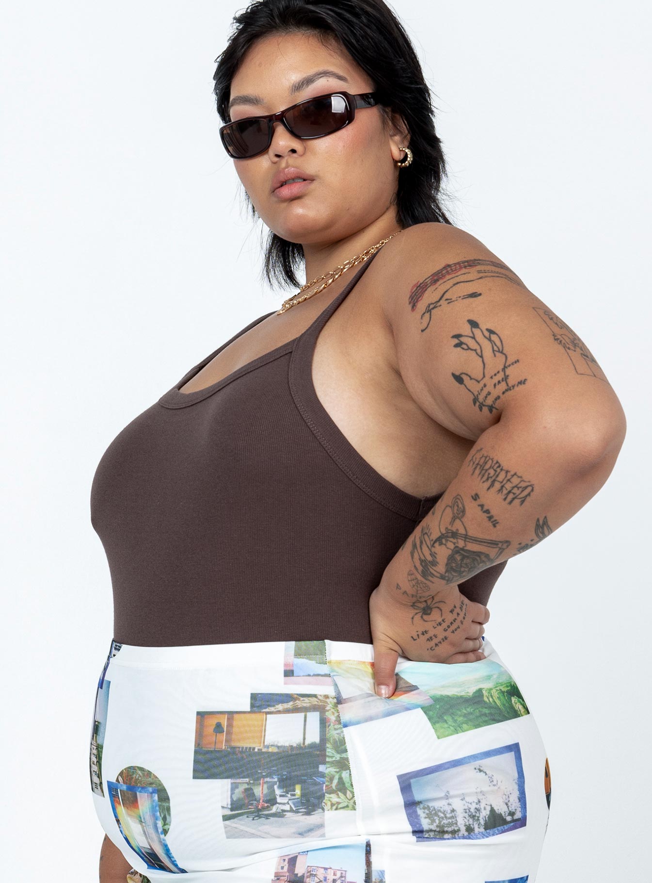 Lindsey Bodysuit Brown Curve - Image 4