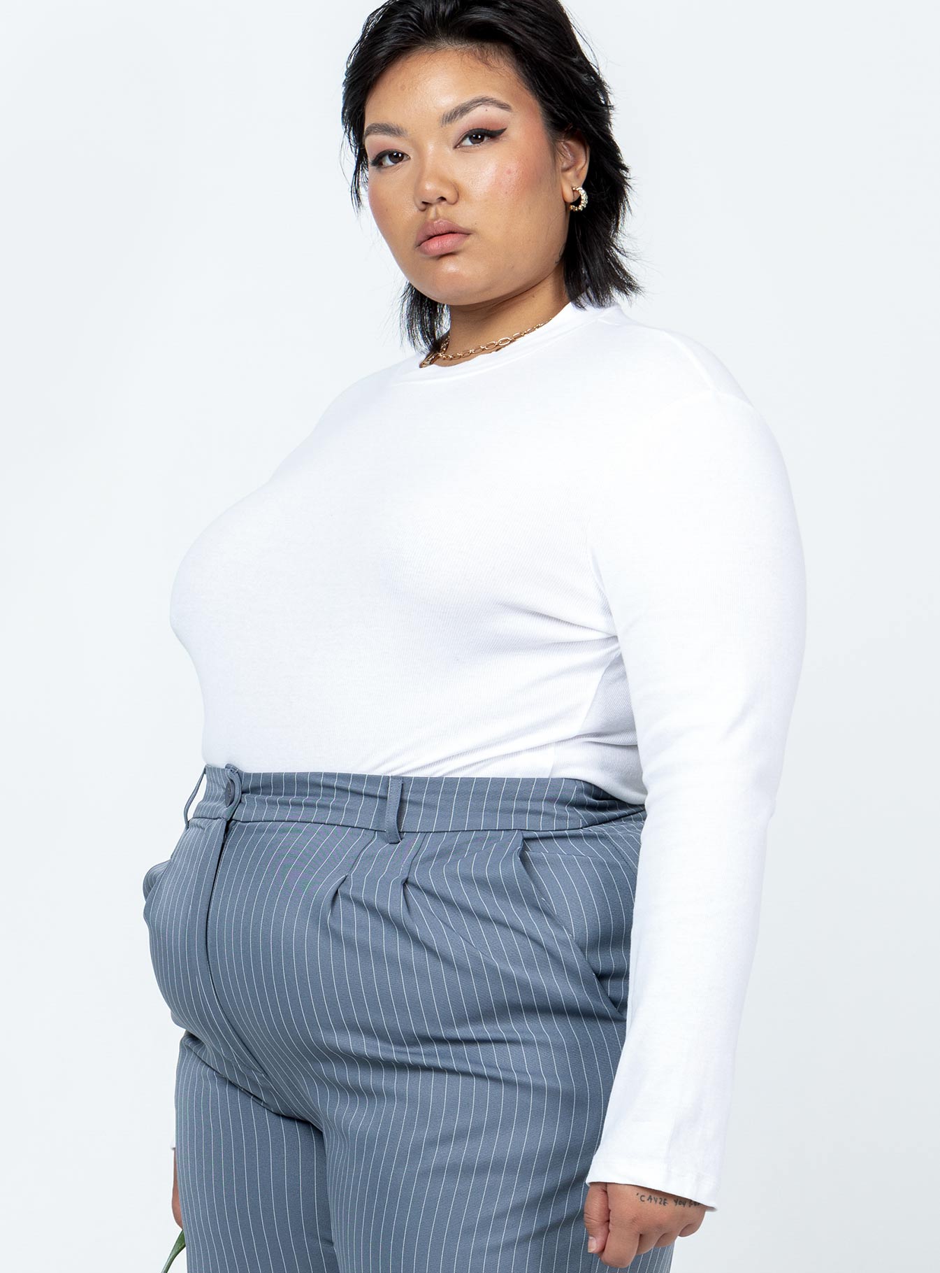 Maleny Long Sleeve Bodysuit White Curve - Image 4