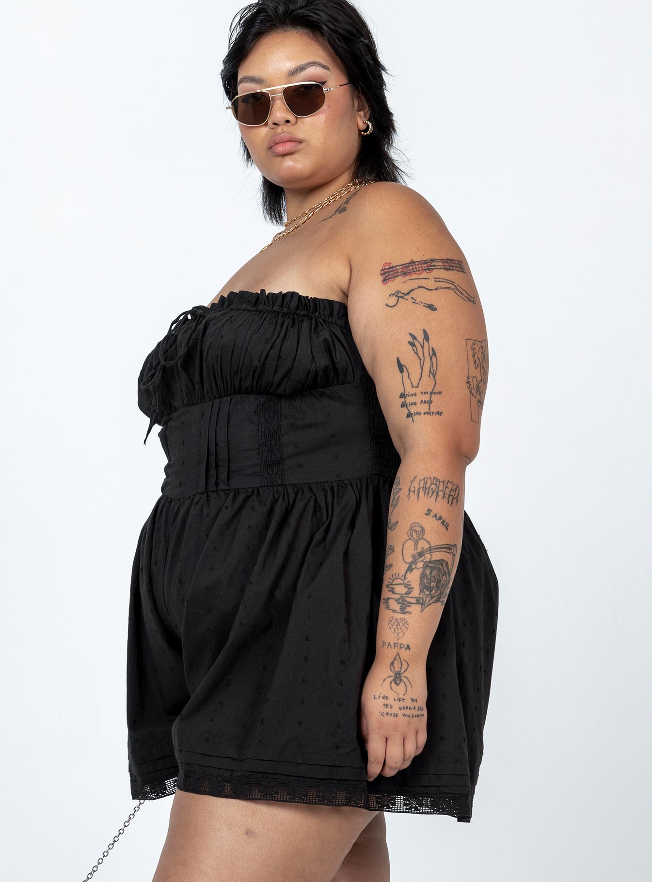 VIP Strapless Romper Black Curve - Image 4