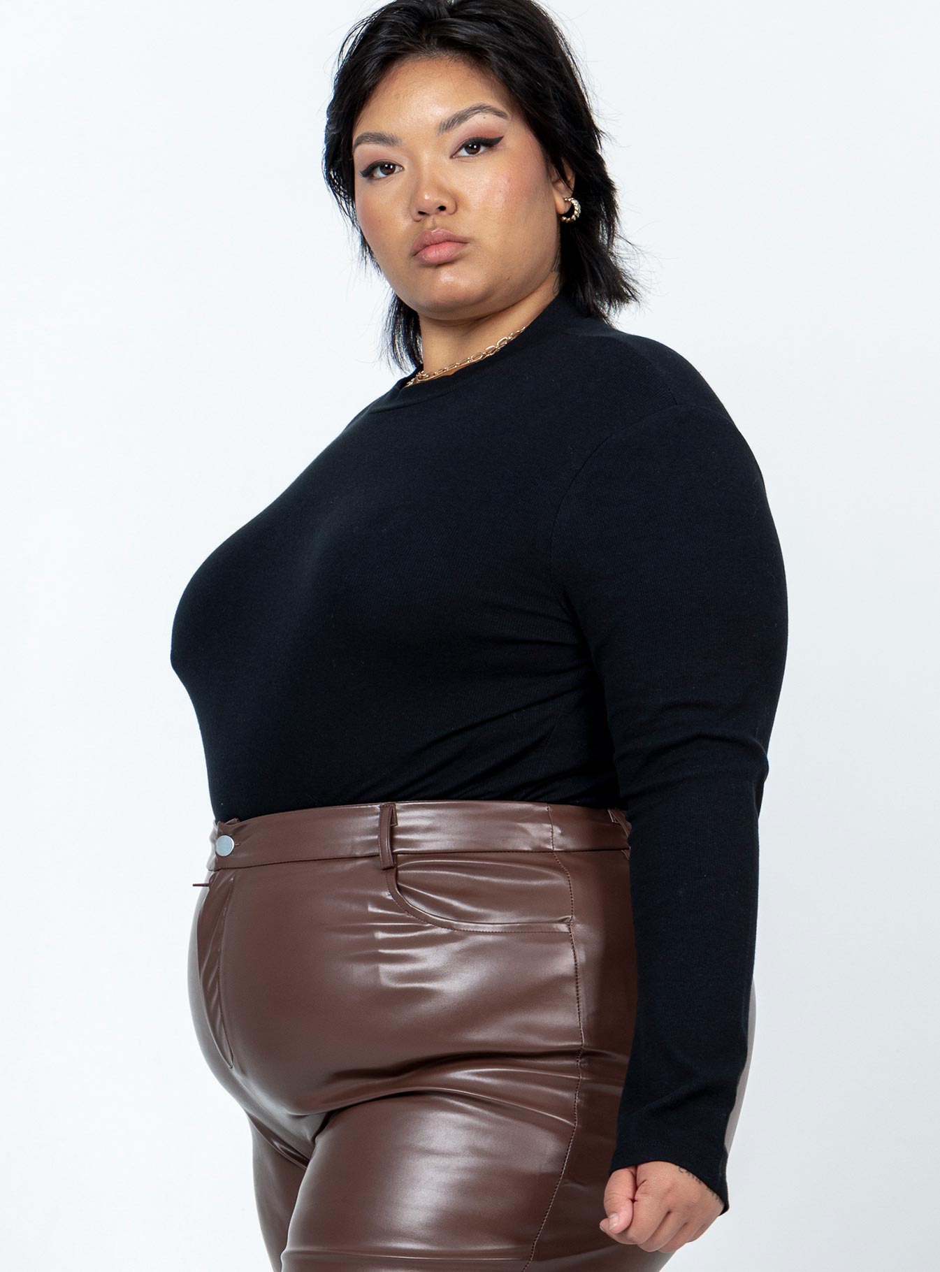 Maleny Long Sleeve Bodysuit Black Curve - Image 4