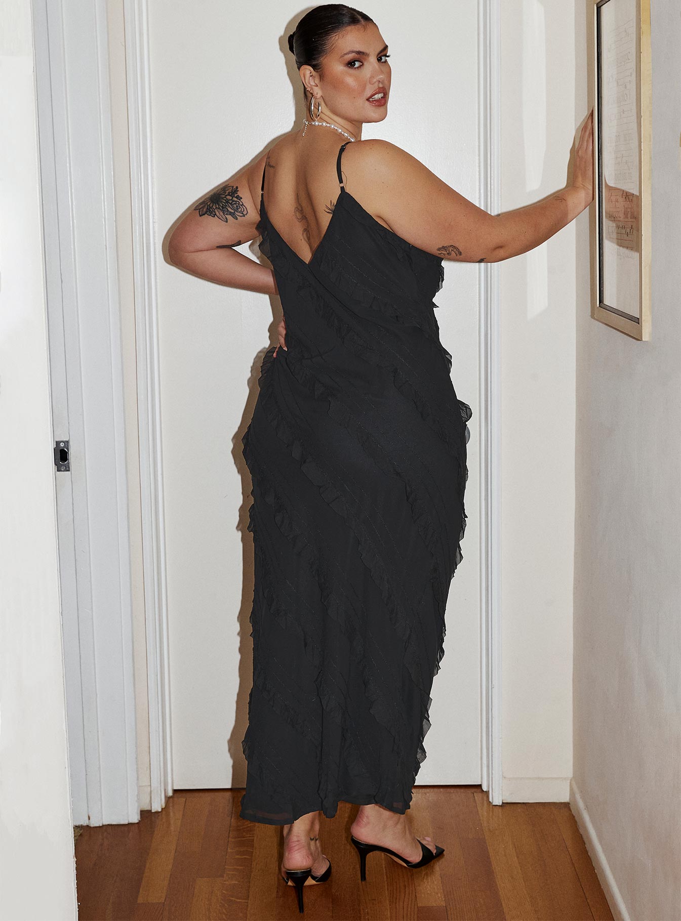 Lars Maxi Dress Black Curve - Image 3