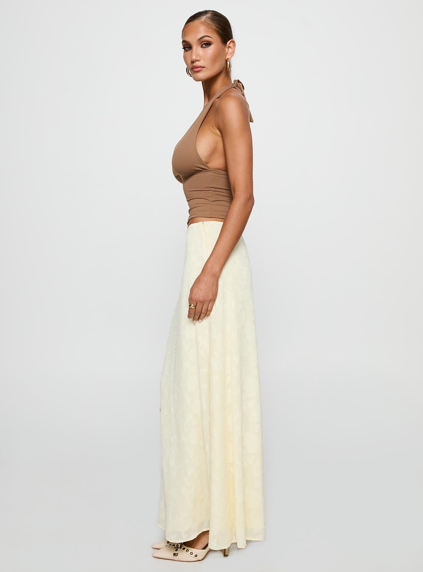 Su Casa Low Waist Maxi Skirt Yellow - Image 4