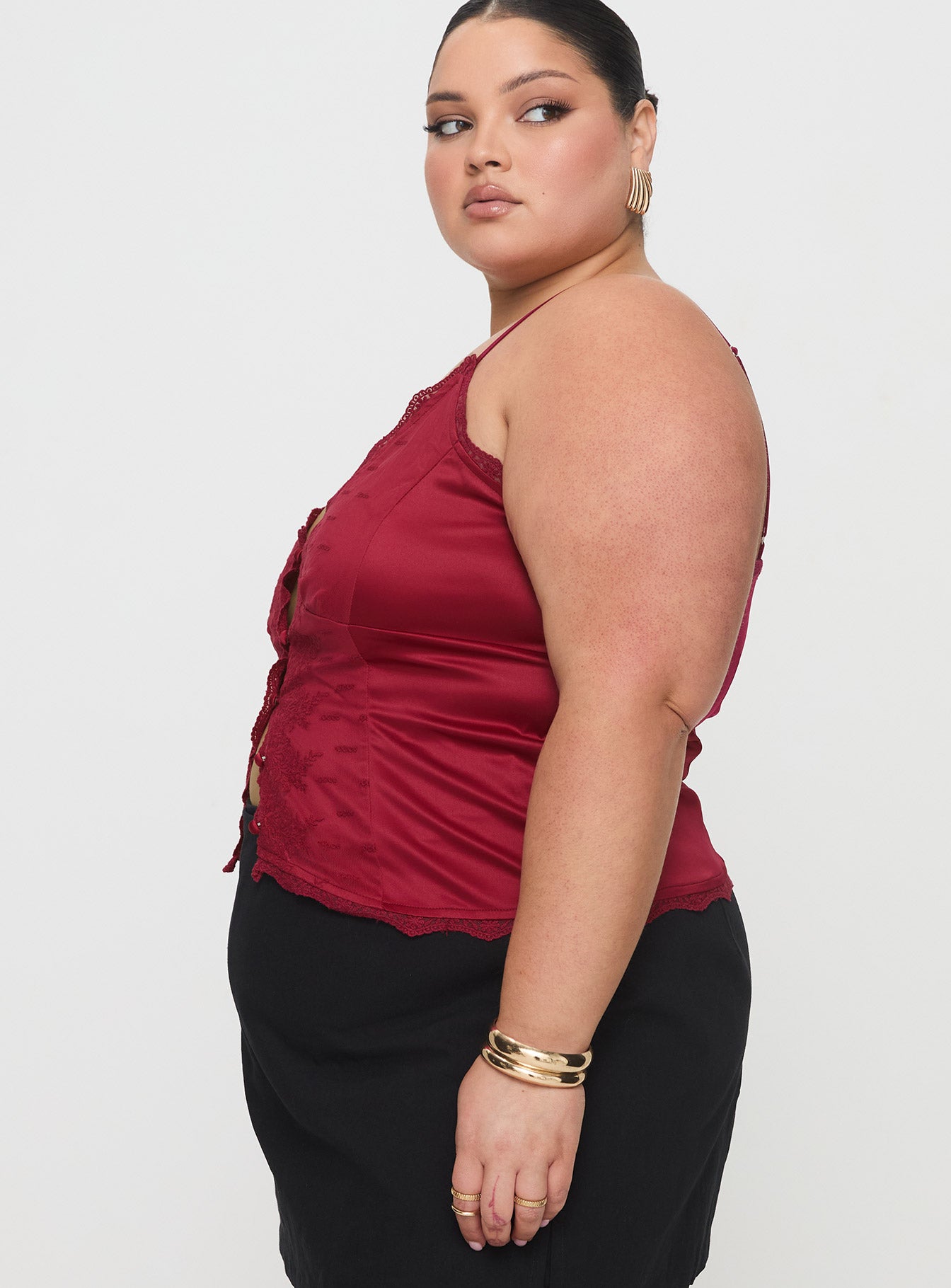 Juliana Top Dark Red Curve - Image 3