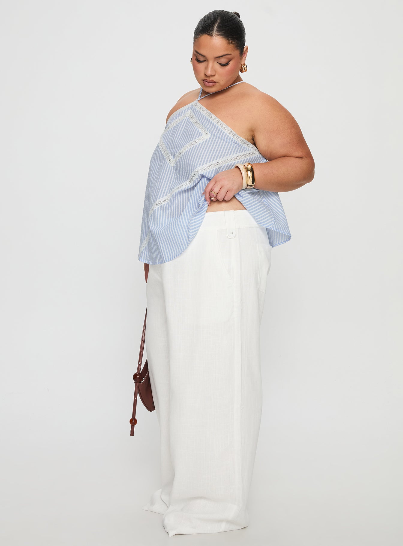 Pedra Wide Leg Pant White Curve - Image 4