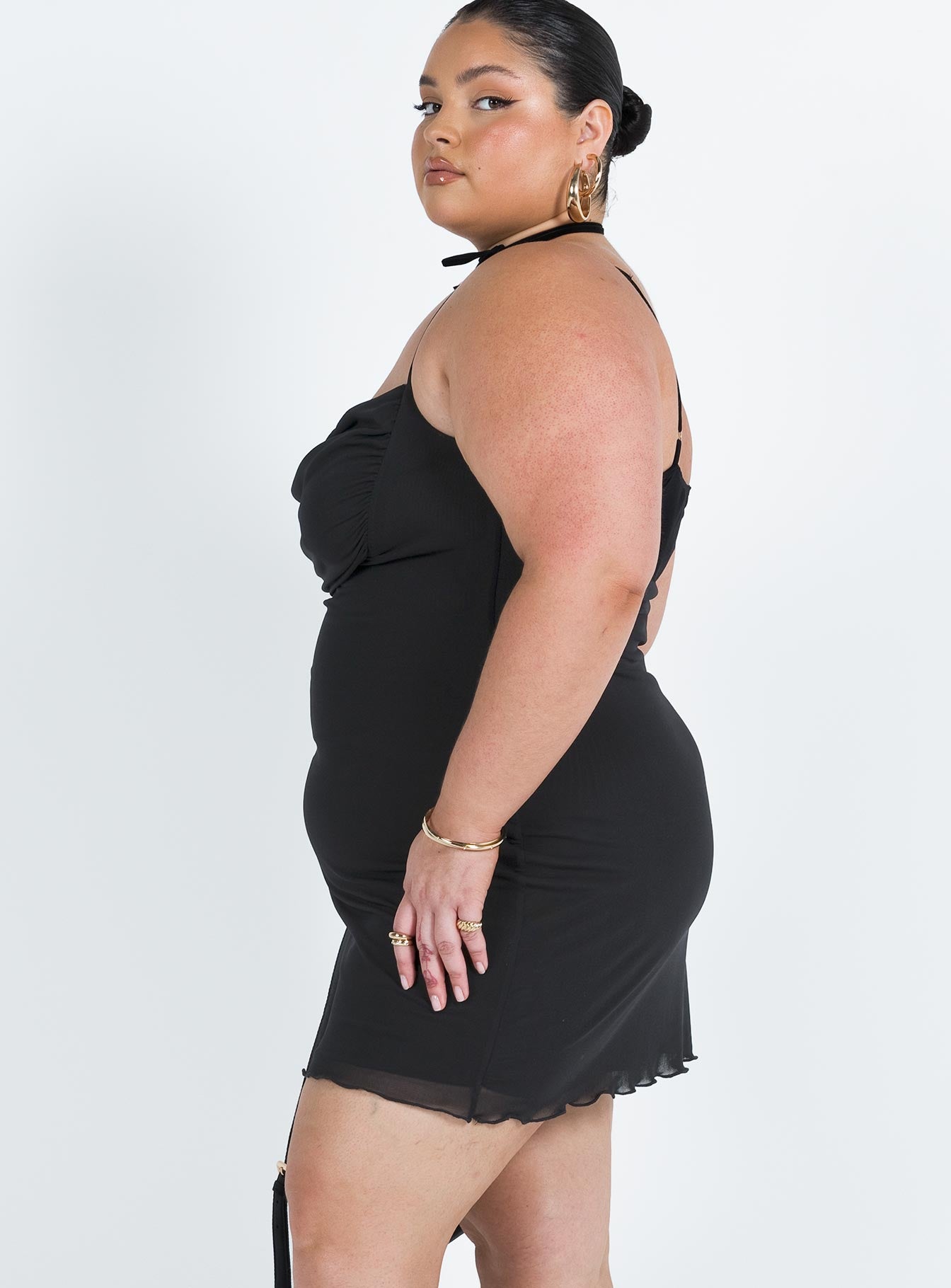 Sugar Mini Dress Black Curve - Image 4