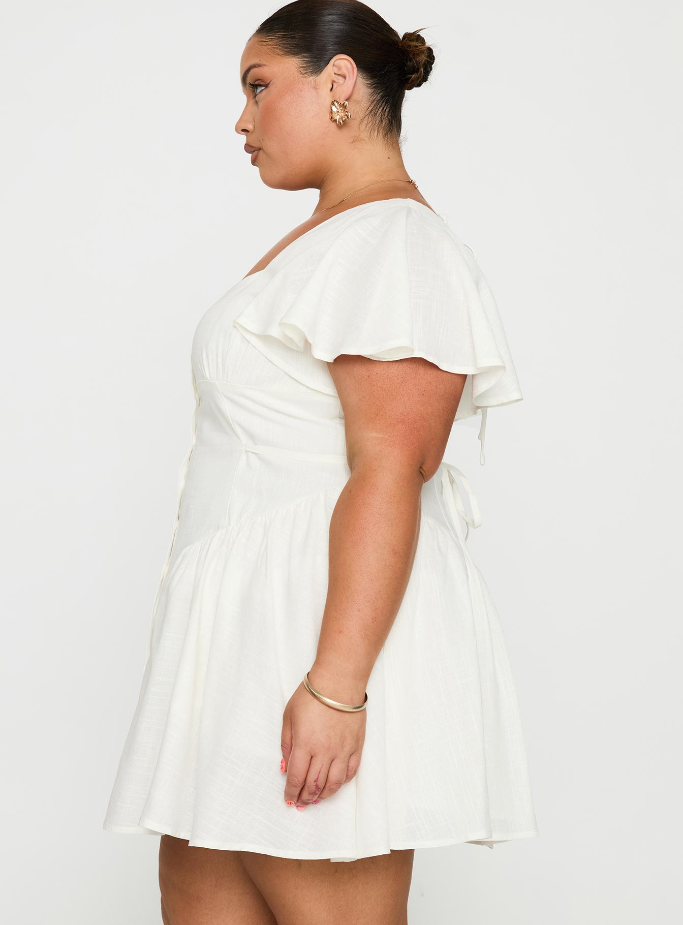 Forever More Mini Dress White Curve - Image 4