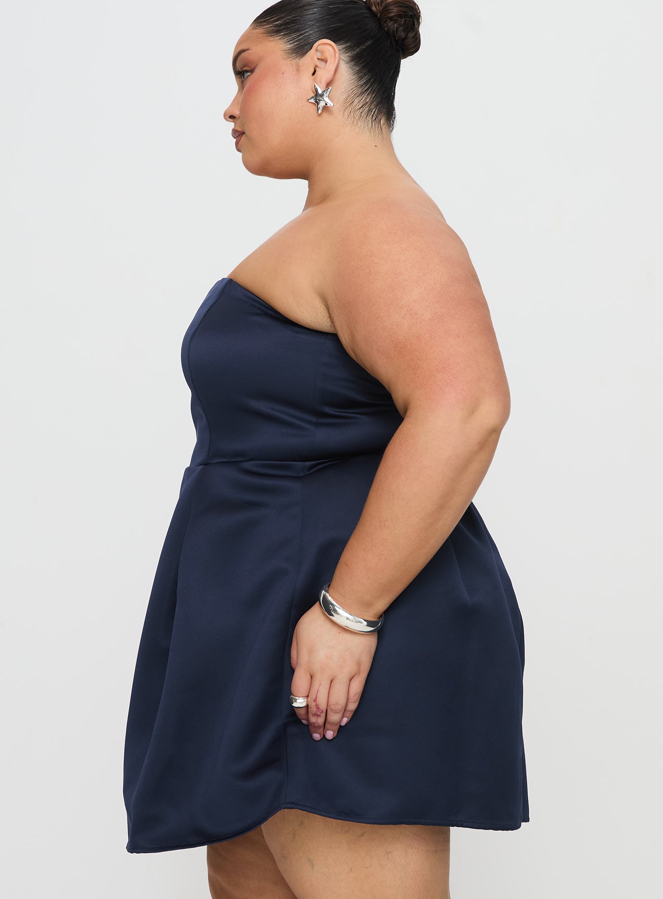 Spader Corset Mini Dress Navy Curve - Image 4