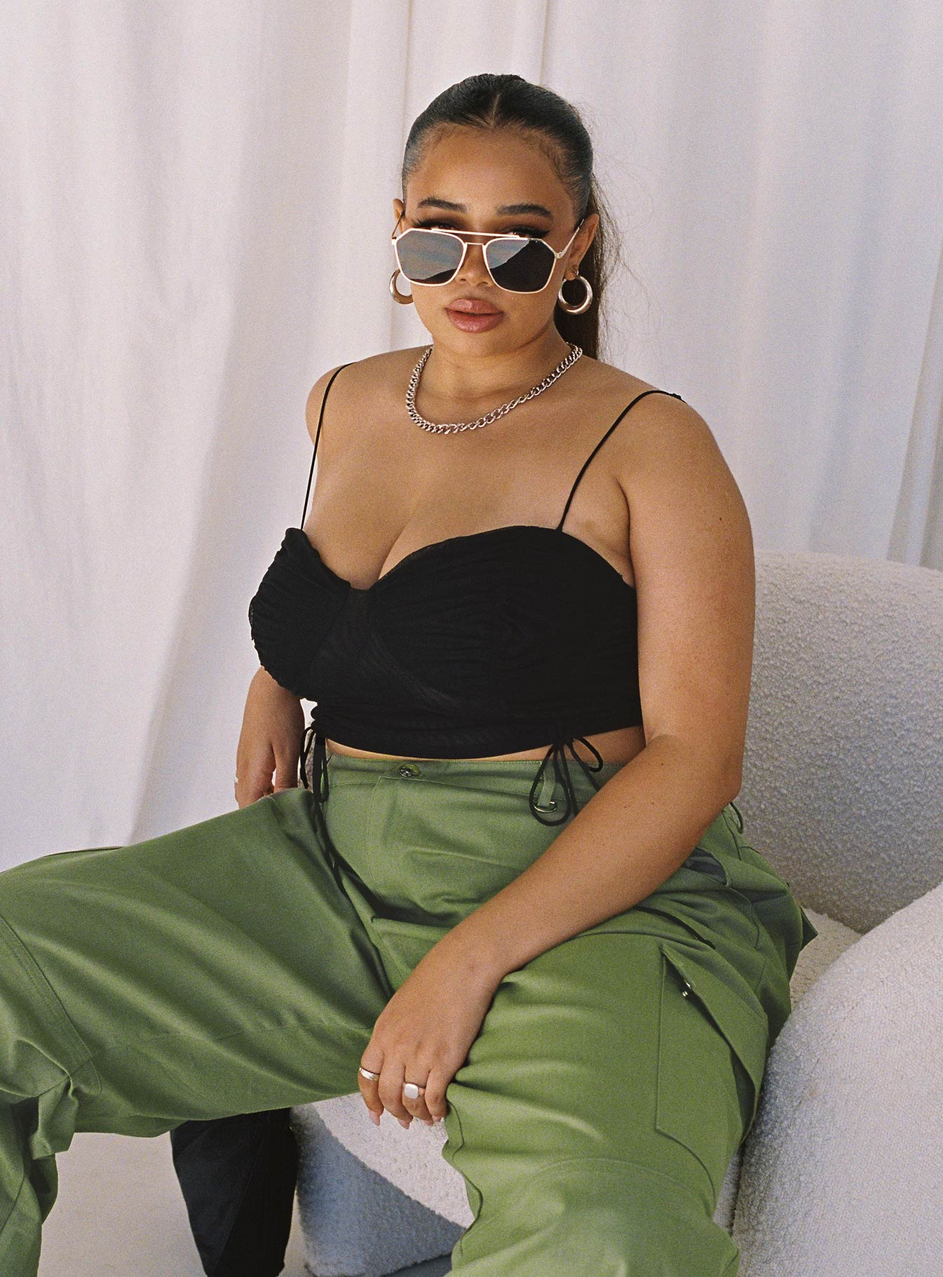 Shine Bright Crop Top Black Curve - Image 5