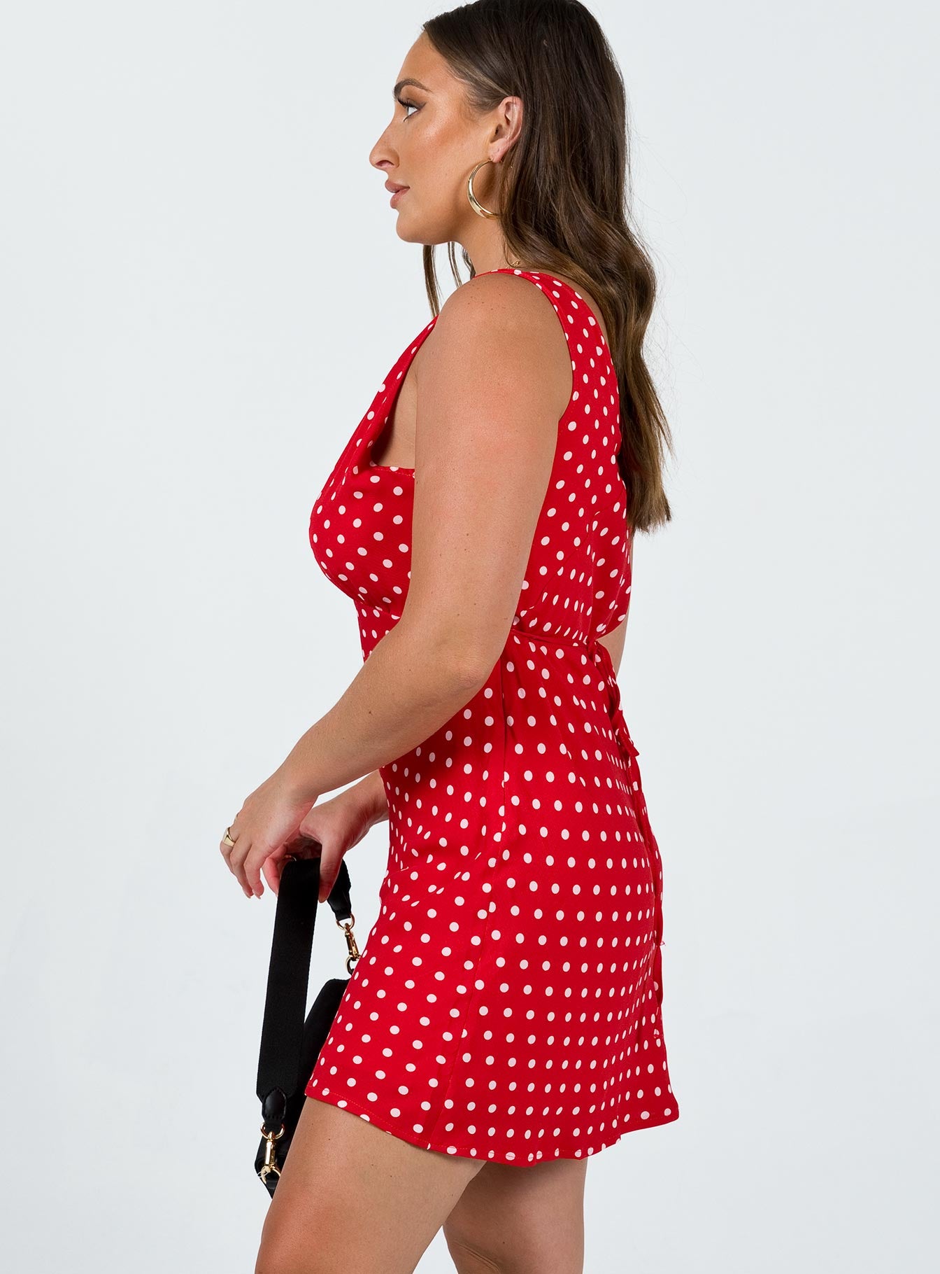 Nellie Mini Dress Red Polka Dot - Image 4