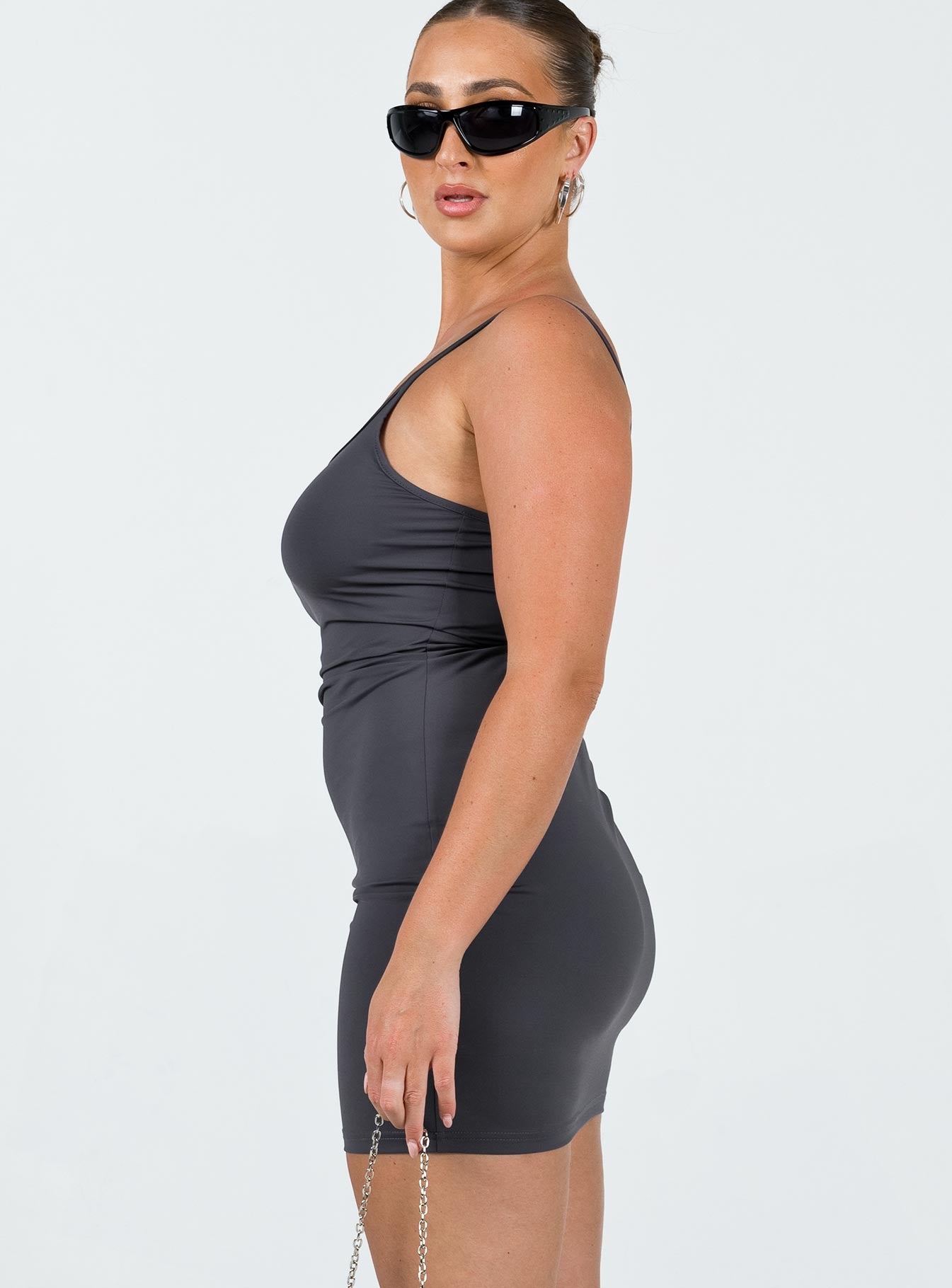 Geary Mini Dress Grey - Image 4