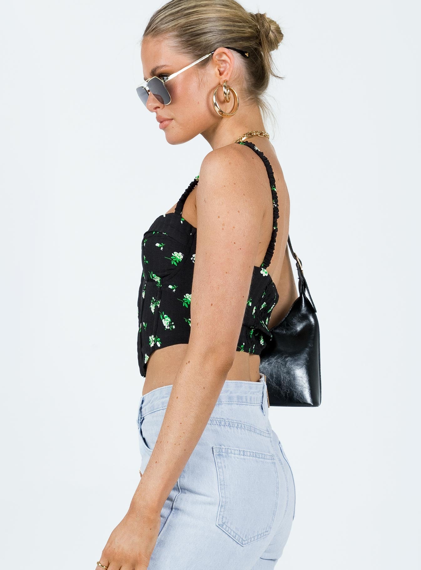 Symonds Corset Top Black / Floral - Image 3