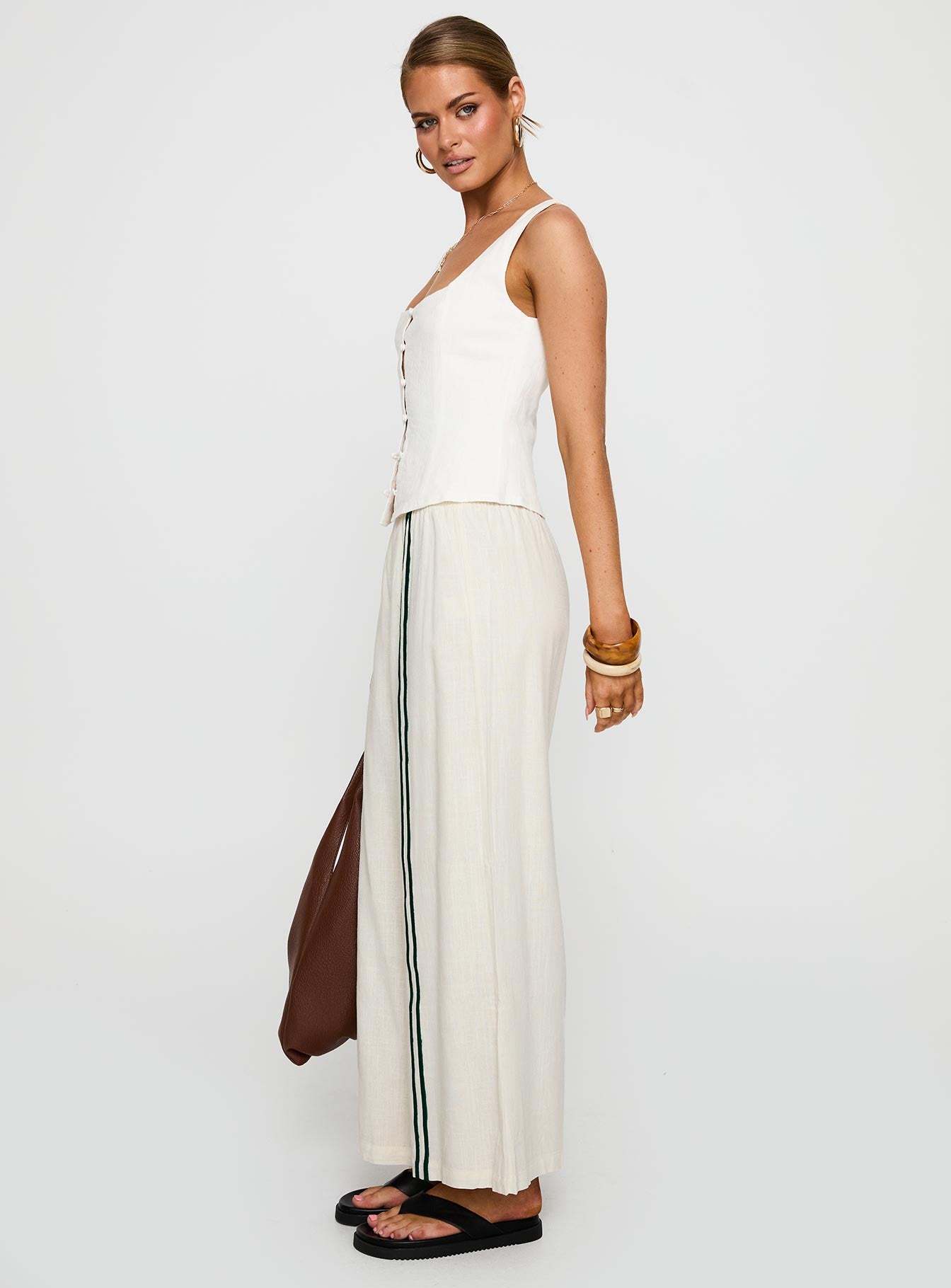 Telling Lies Pants White / Green - Image 4