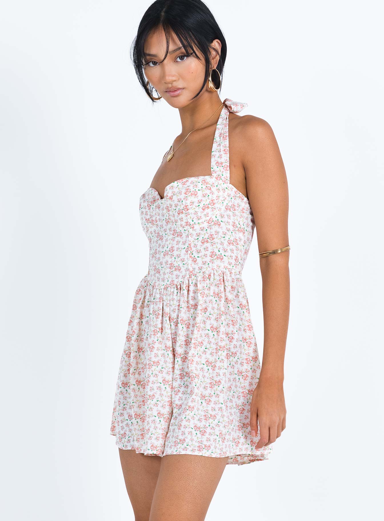 Lyle Mini Dress Pink Floral - Image 4